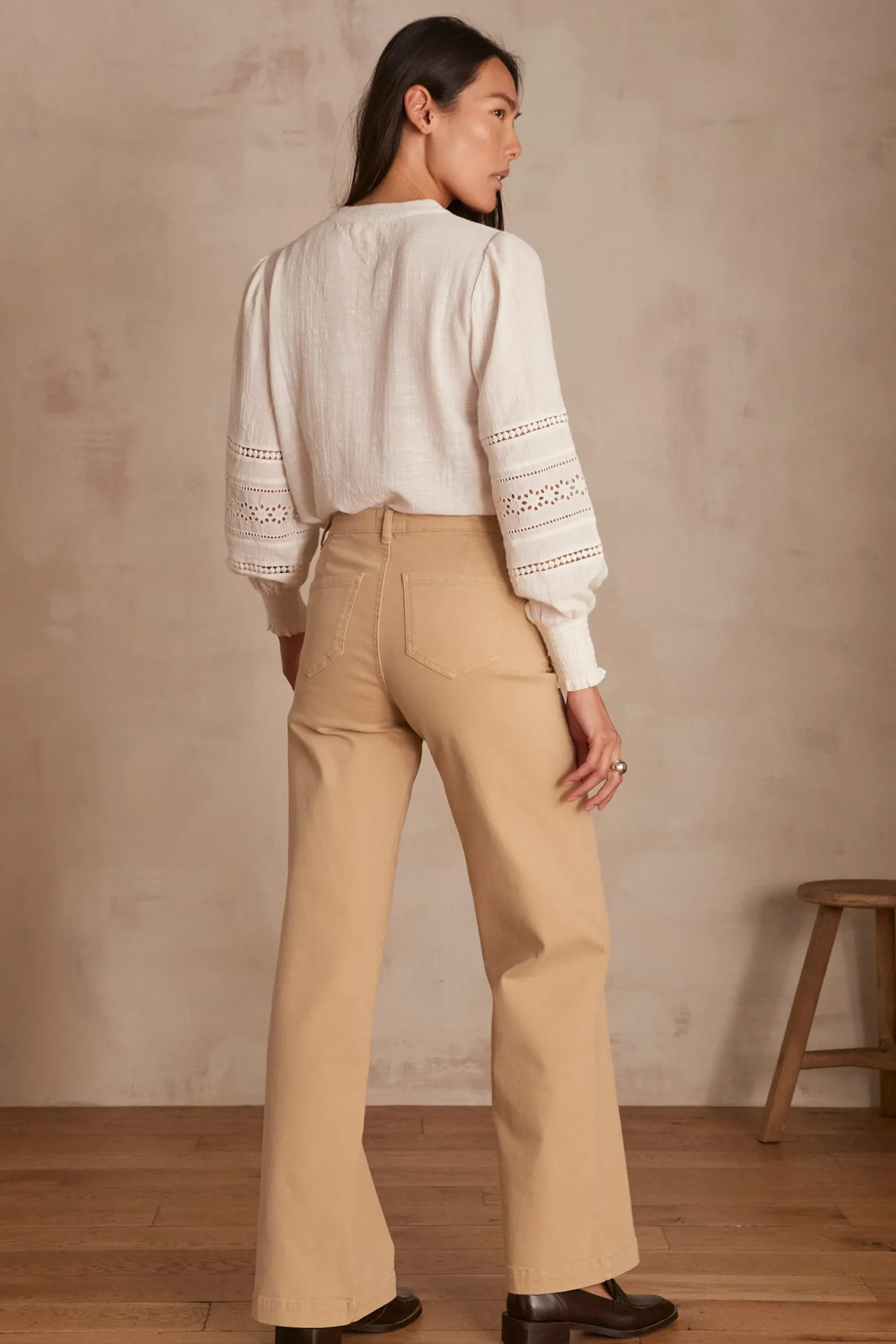 Maison 123 Jeans Larges|Jeans Flare Et Bootcut>Jean wideleg SANDY BEIGE