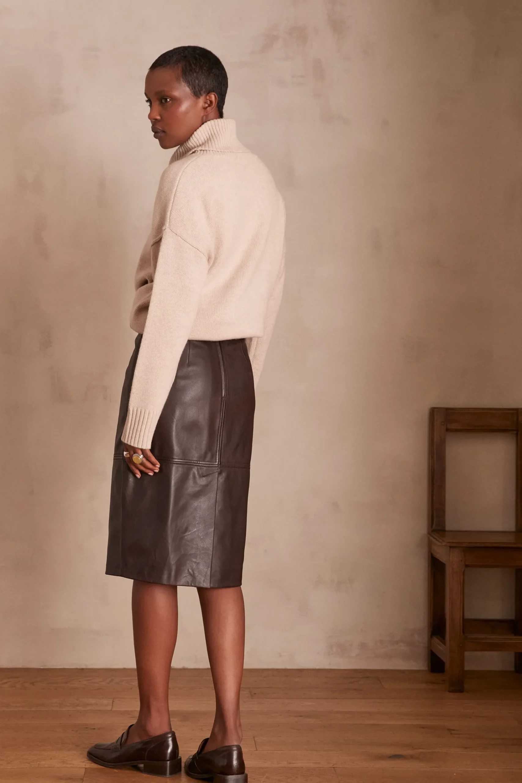 Maison 123 Jupes Longues Et Midi|Jupes En Cuir>Jupe ELEANOR BORDEAUX