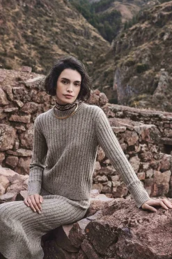 Maison 123 Jupes Longues Et Midi|Jupes En Maille>Jupe EMMA TAUPE FONCE