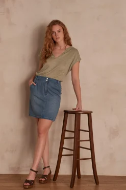 Maison 123 Jupes Courtes|Jupes En Jean><noscript><img width=