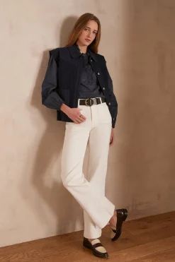 Maison 123 Jeans Flare Et Bootcut|Jeans Blancs>LOLA FLARE SURTEINT BLANC