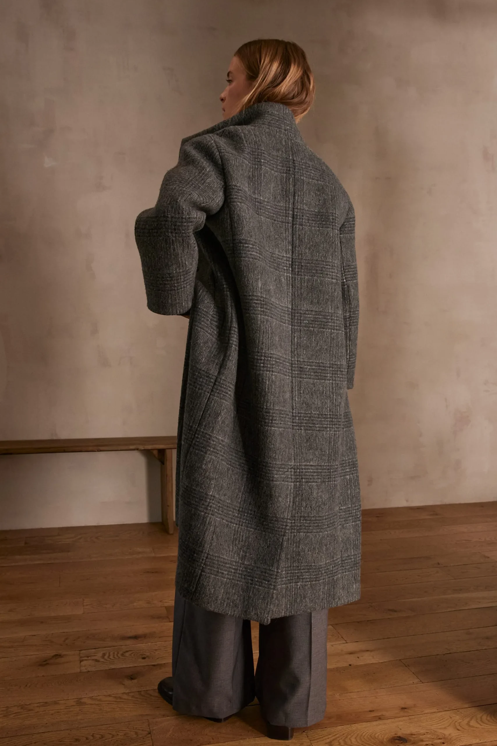 Maison 123 Manteaux Longs|Manteaux En Laine>Manteau ANGE CHARBON