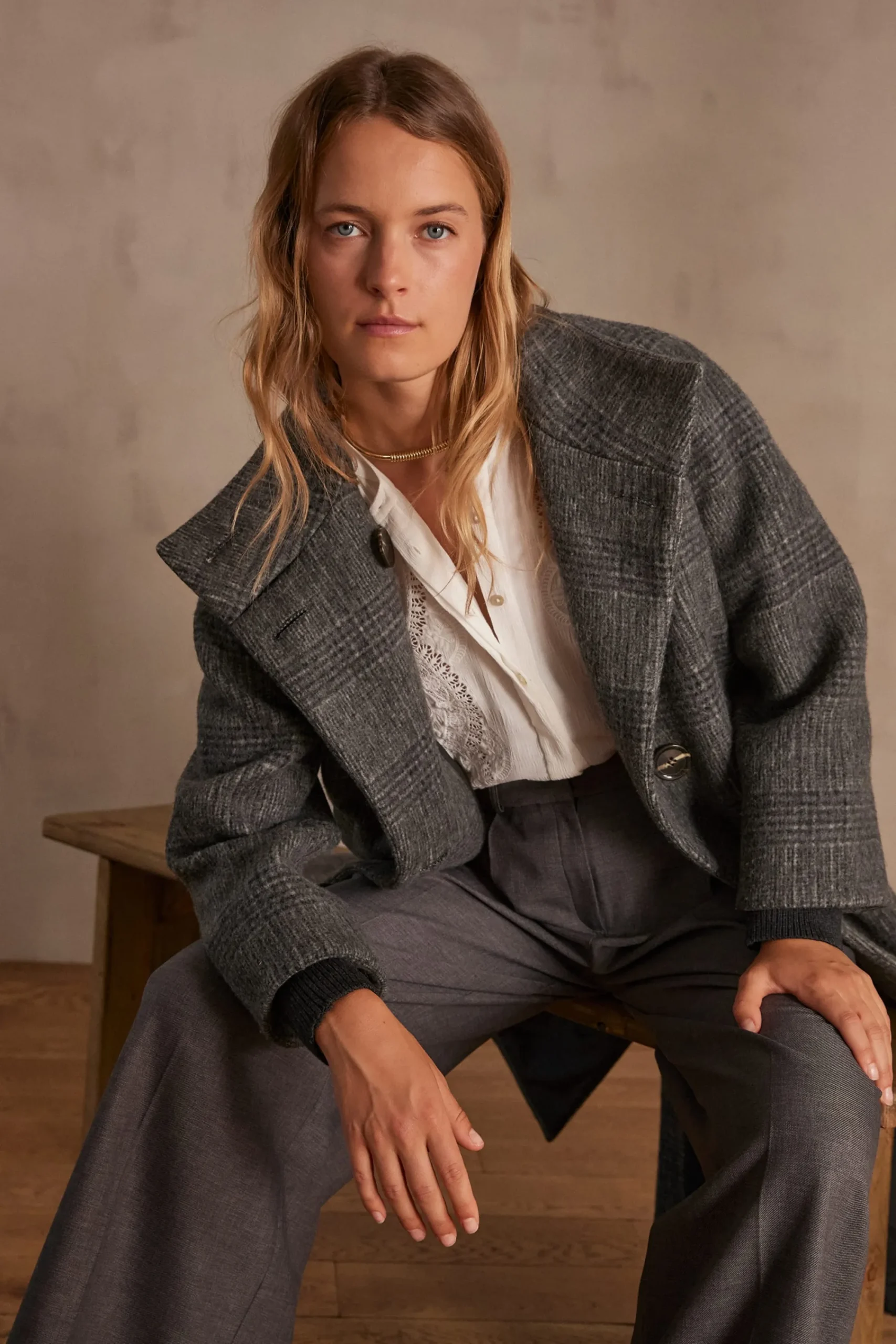 Maison 123 Manteaux Longs|Manteaux En Laine>Manteau ANGE CHARBON