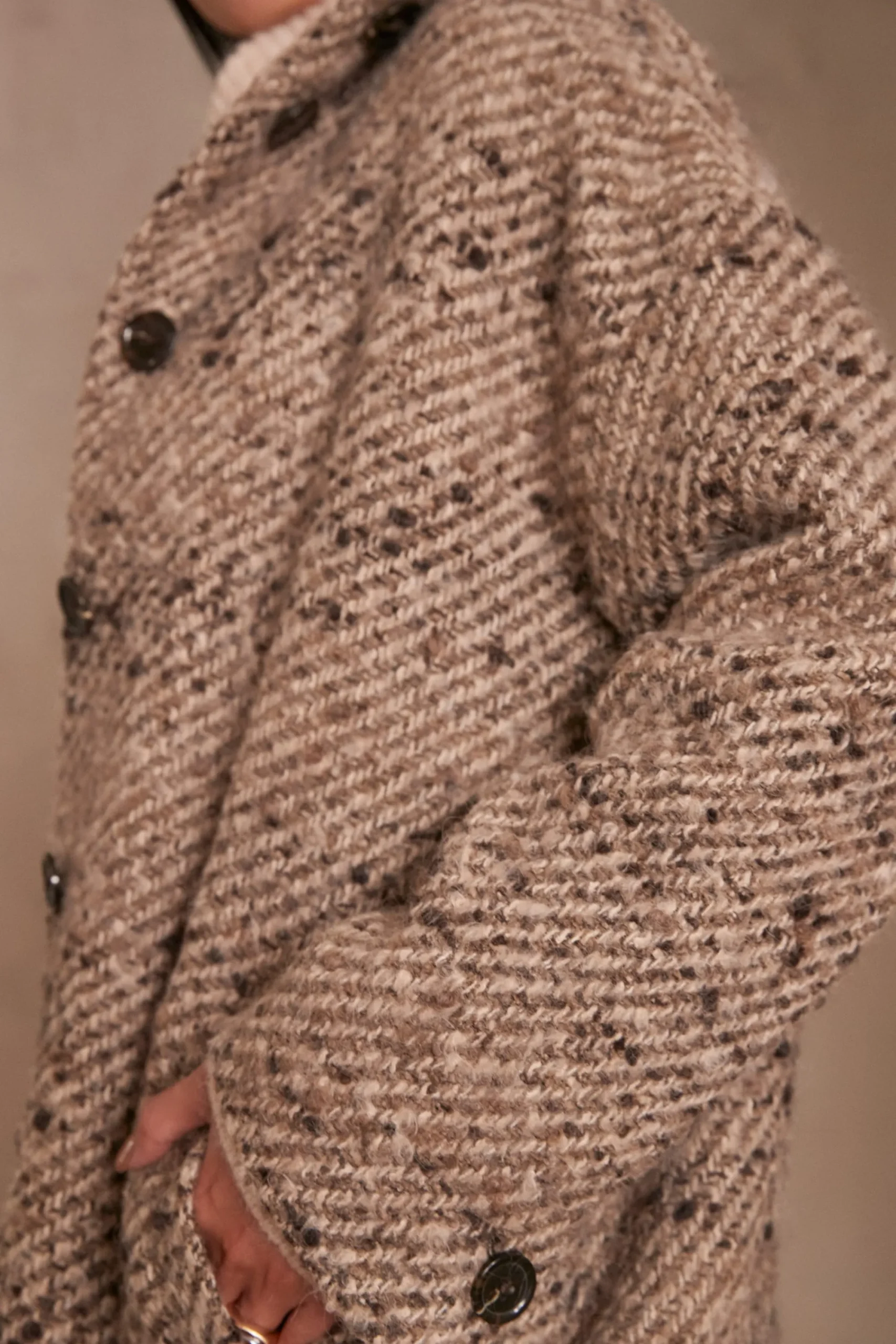 Maison 123 Manteaux Longs|Manteaux En Laine>Manteau ARMANCE TAUPE CLAIR