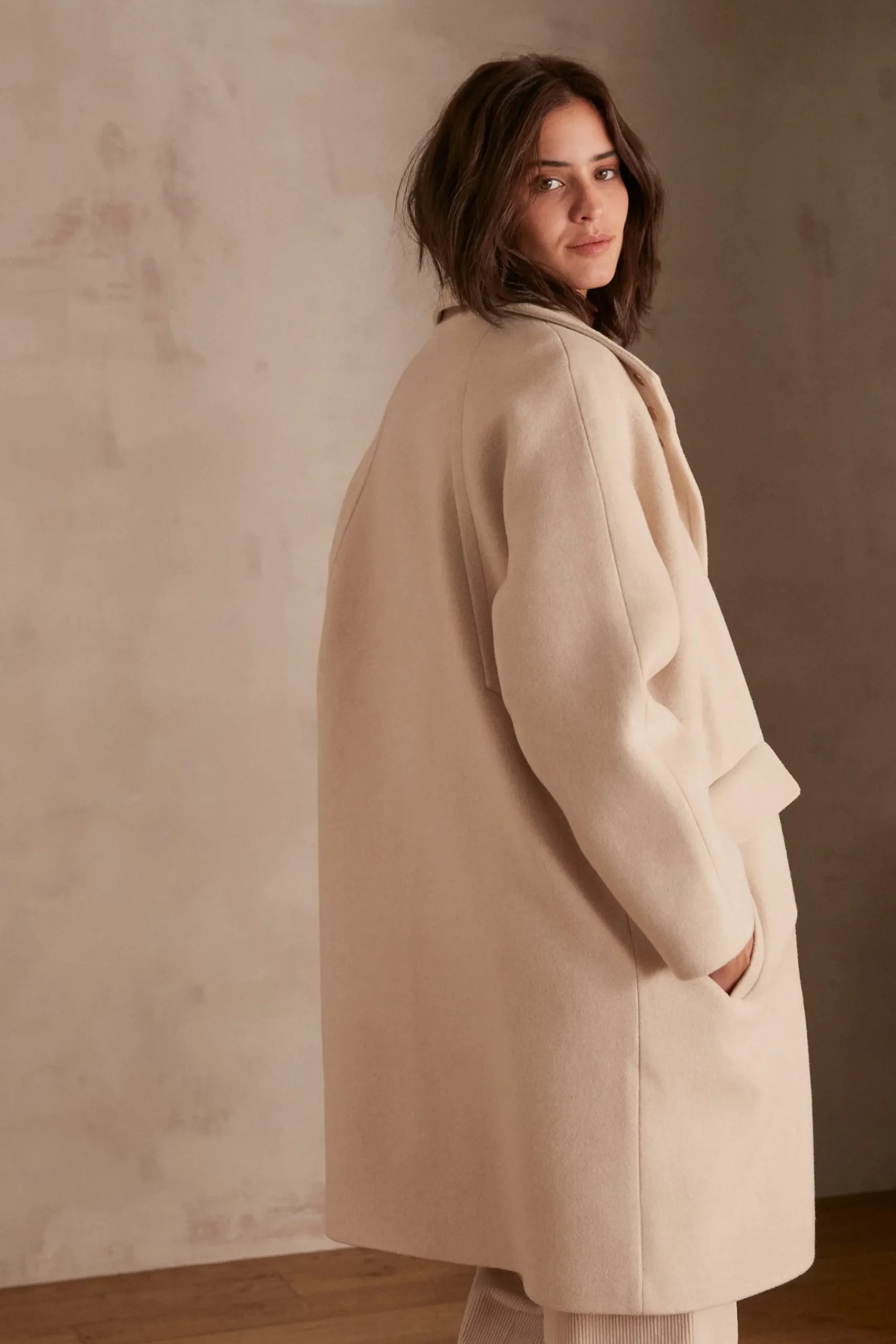 Maison 123 Manteaux Longs|Manteaux Courts>Manteau en laine ALPHA NATUREL