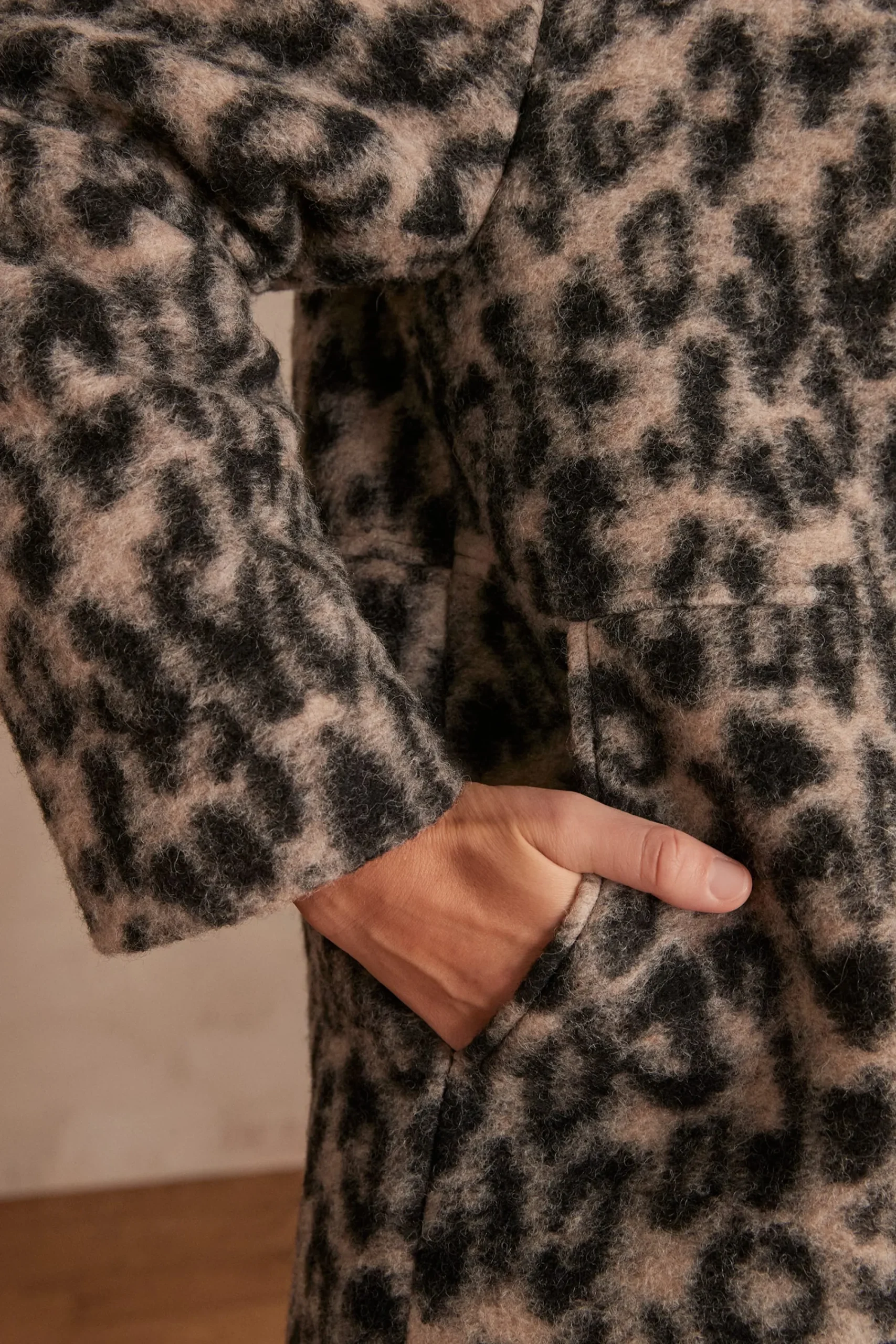 Maison 123 Manteaux Courts|Manteaux En Laine>Manteau en laine LAMIA TAUPE CLAIR