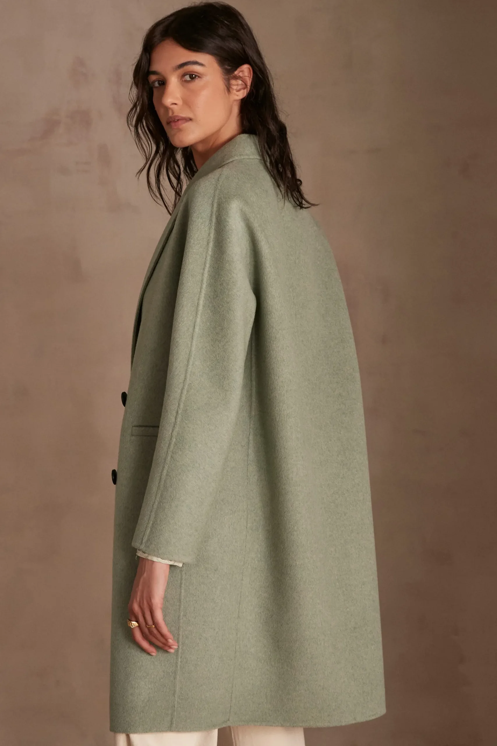Maison 123 Manteaux Longs|Manteaux En Laine>Manteau LINA FEUILLE