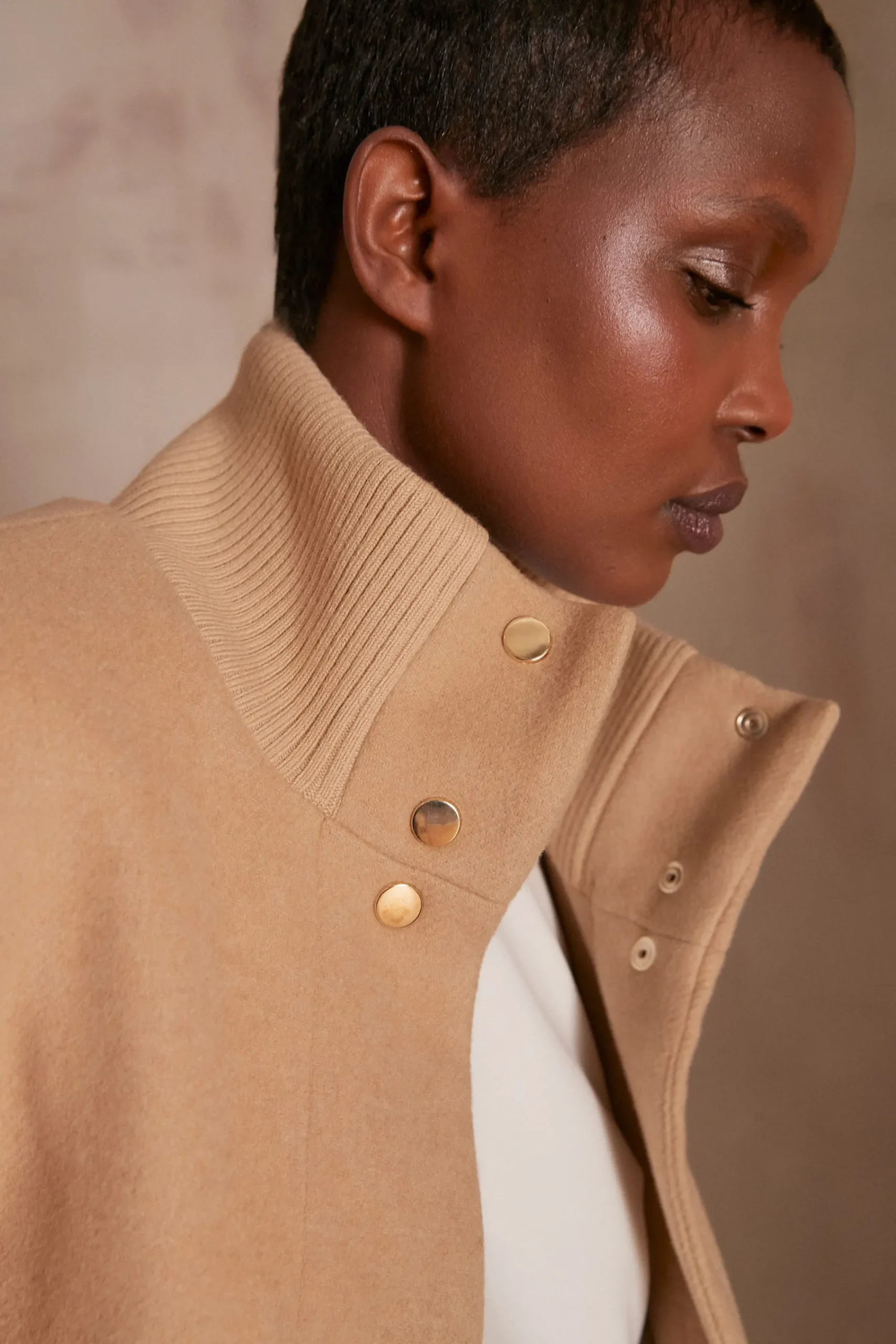Maison 123 Manteaux Longs|Manteaux En Laine>Manteau MAGDA CAMEL