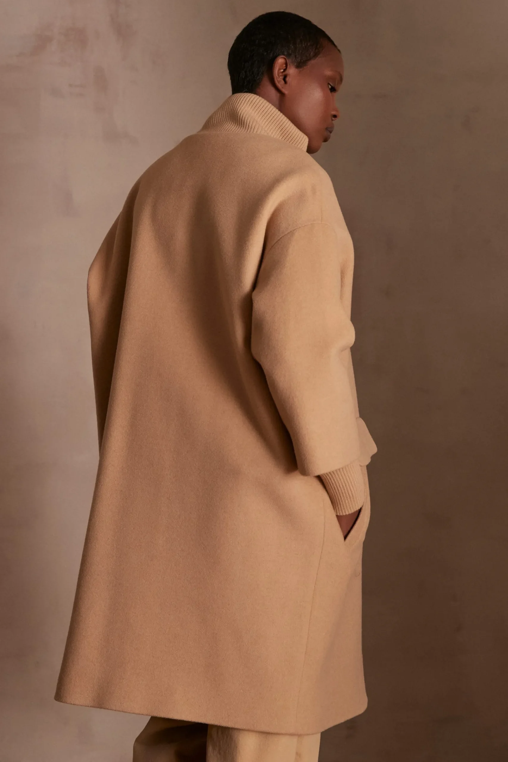 Maison 123 Manteaux Longs|Manteaux En Laine>Manteau MAGDA CAMEL