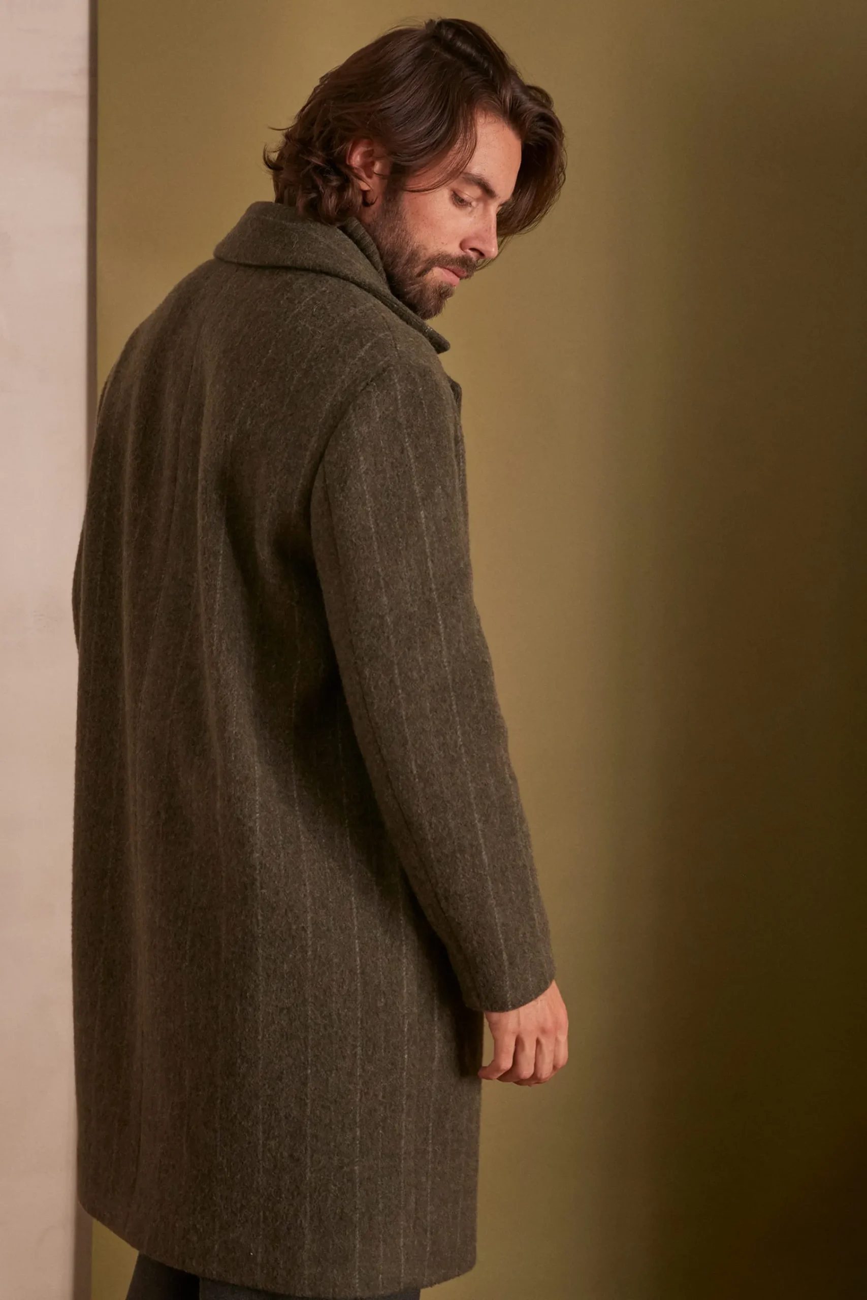 Maison 123 Manteaux Longs|Manteaux En Laine>Manteau unisexe DANY KAKI