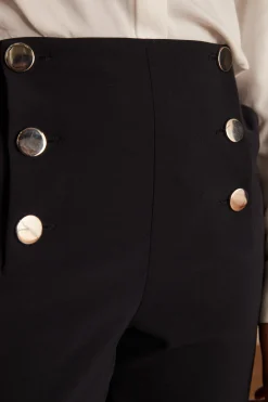 Maison 123 Pantalons De Tailleur|Pantalons Fluides>Pantalon à pont Hubert Produit labellisé We Care mettant en avant l'utilisation de matières plus responsables et la valorisation de la production locale MARINE
