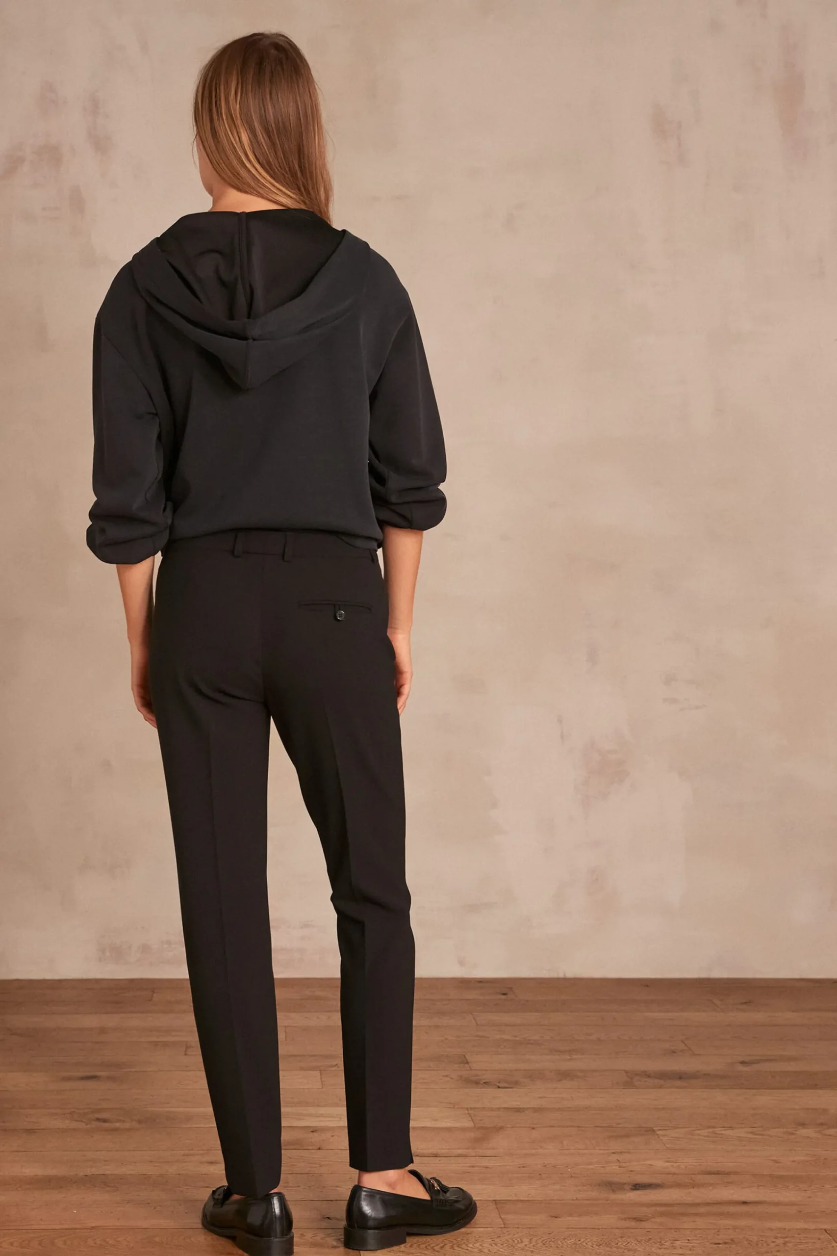 Maison 123 Pantalons De Tailleur|Pantalons Noirs>Pantalon cigarette Valero Produit labellisé We Care mettant en avant l'utilisation de matières plus responsables et la valorisation de la production locale NOIR