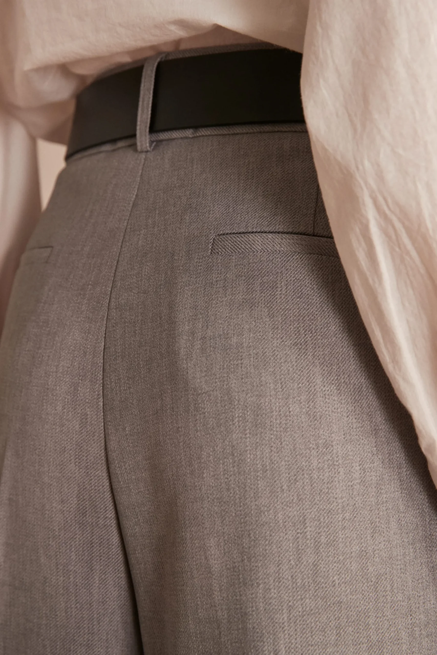 Maison 123 Pantalons Fluides|Pantalons Larges>Pantalon de tailleur large FLAUBERT GRIS SOURIS
