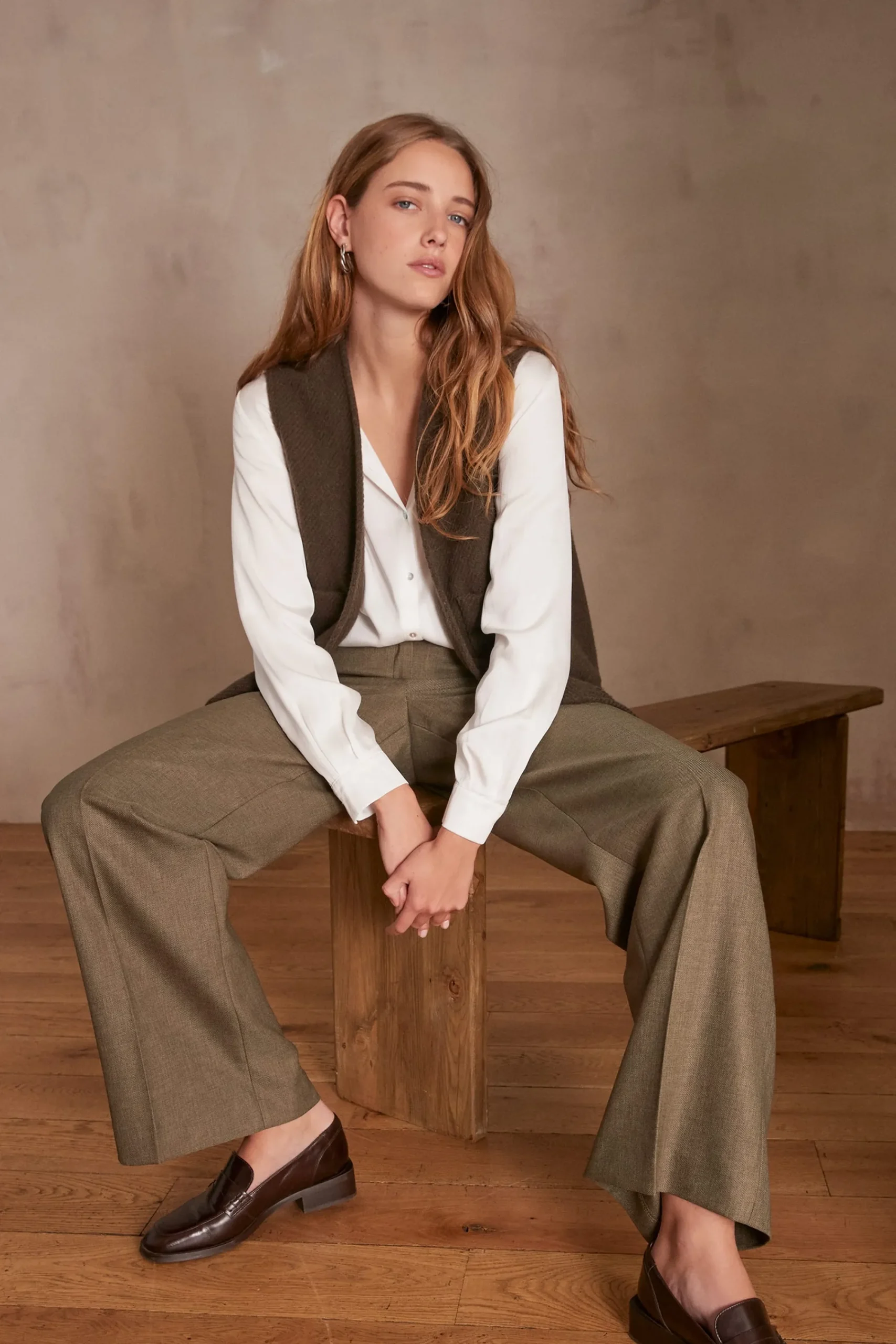 Maison 123 Pantalons Fluides|Pantalons Larges>Pantalon FERGUSON KAKI