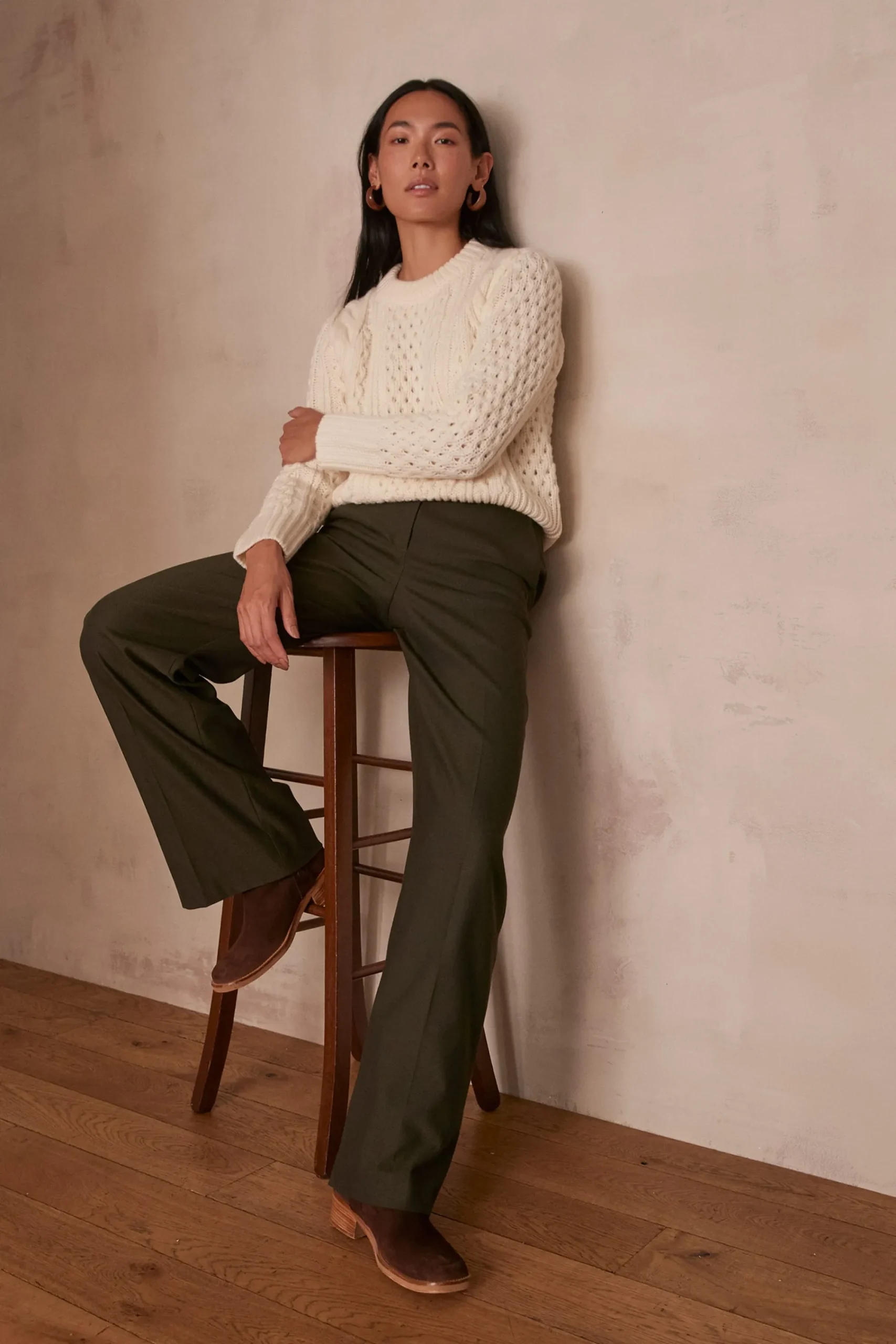 Maison 123 Pantalons Fluides|Pantalons Larges>Pantalon FINLEY VERT