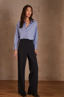 Maison 123 Pantalons De Tailleur|Pantalons Larges>Pantalon LAYLA MARINE