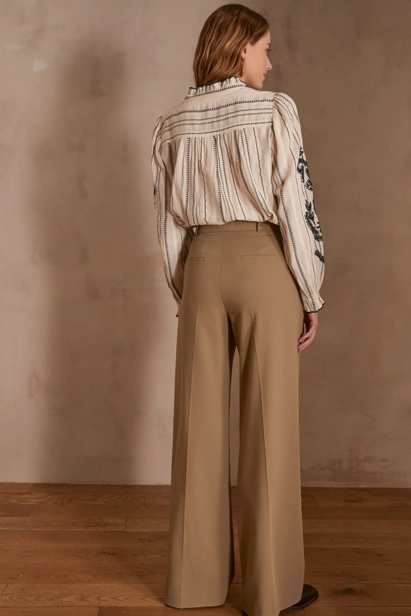 Maison 123 Pantalons De Tailleur|Pantalons Fluides>Pantalon LAYLA FEUILLE