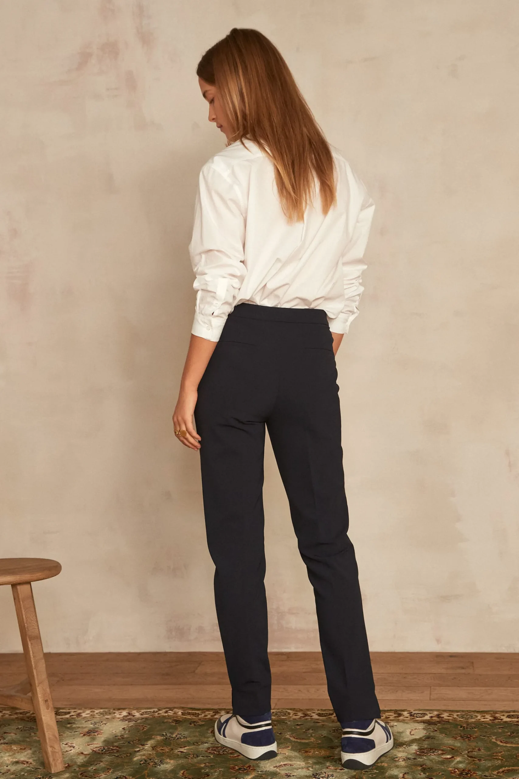 Maison 123 Pantalons De Tailleur|Pantalons Fluides>Pantalon slim microfibre Lara Produit labellisé We Care mettant en avant l'utilisation de matières plus responsables et la valorisation de la production locale MARINE