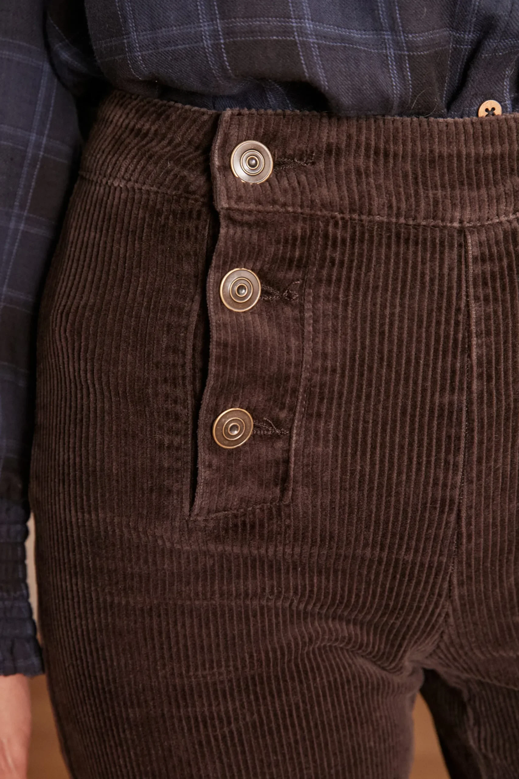 Maison 123 Pantalons Larges|Pantalons En Velours>Pantalon OXAN CHOCOLAT