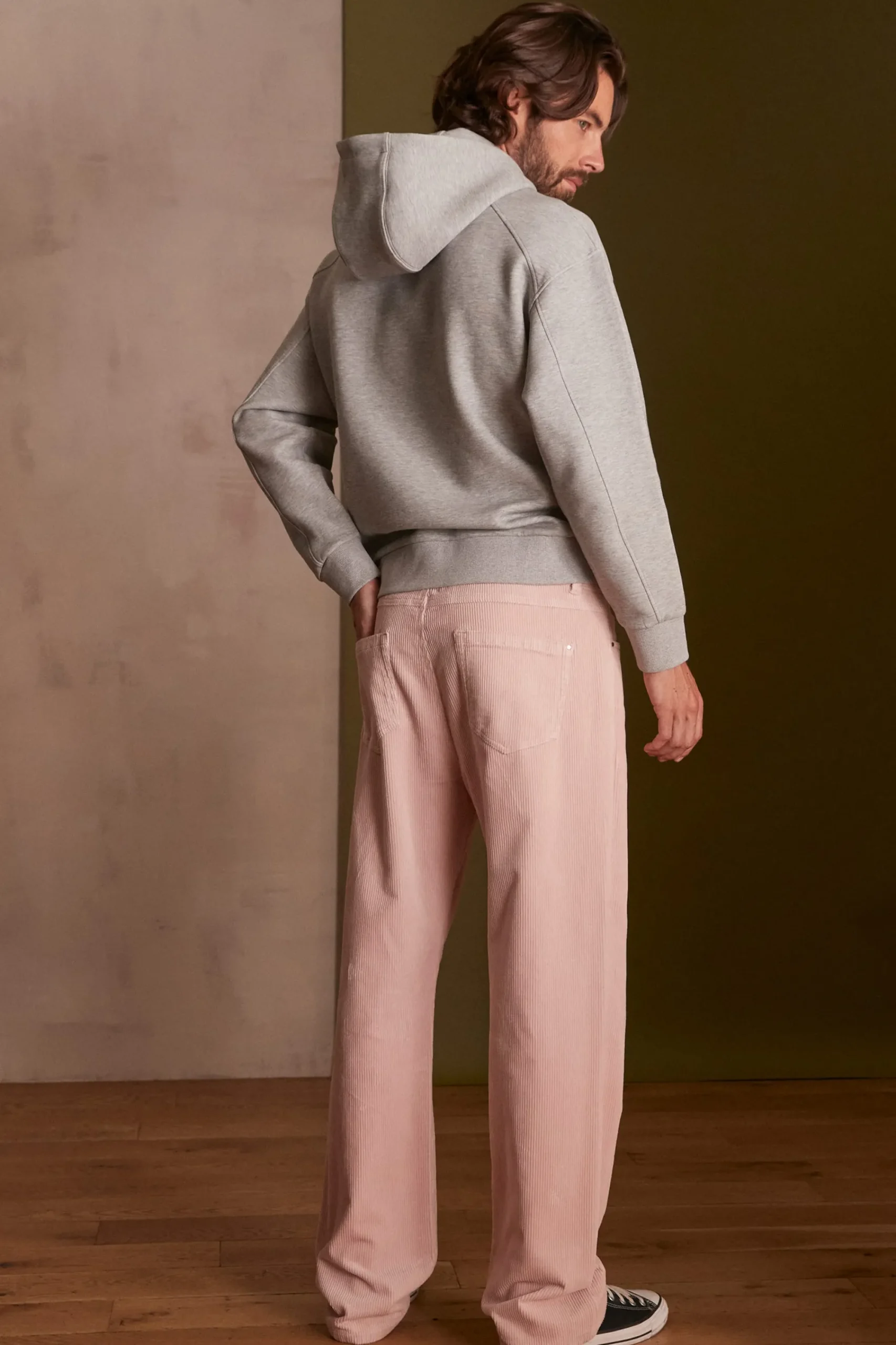 Maison 123 Pantalons Larges|Pantalons En Velours>Pantalon unisexe GABY MAUVE PALE