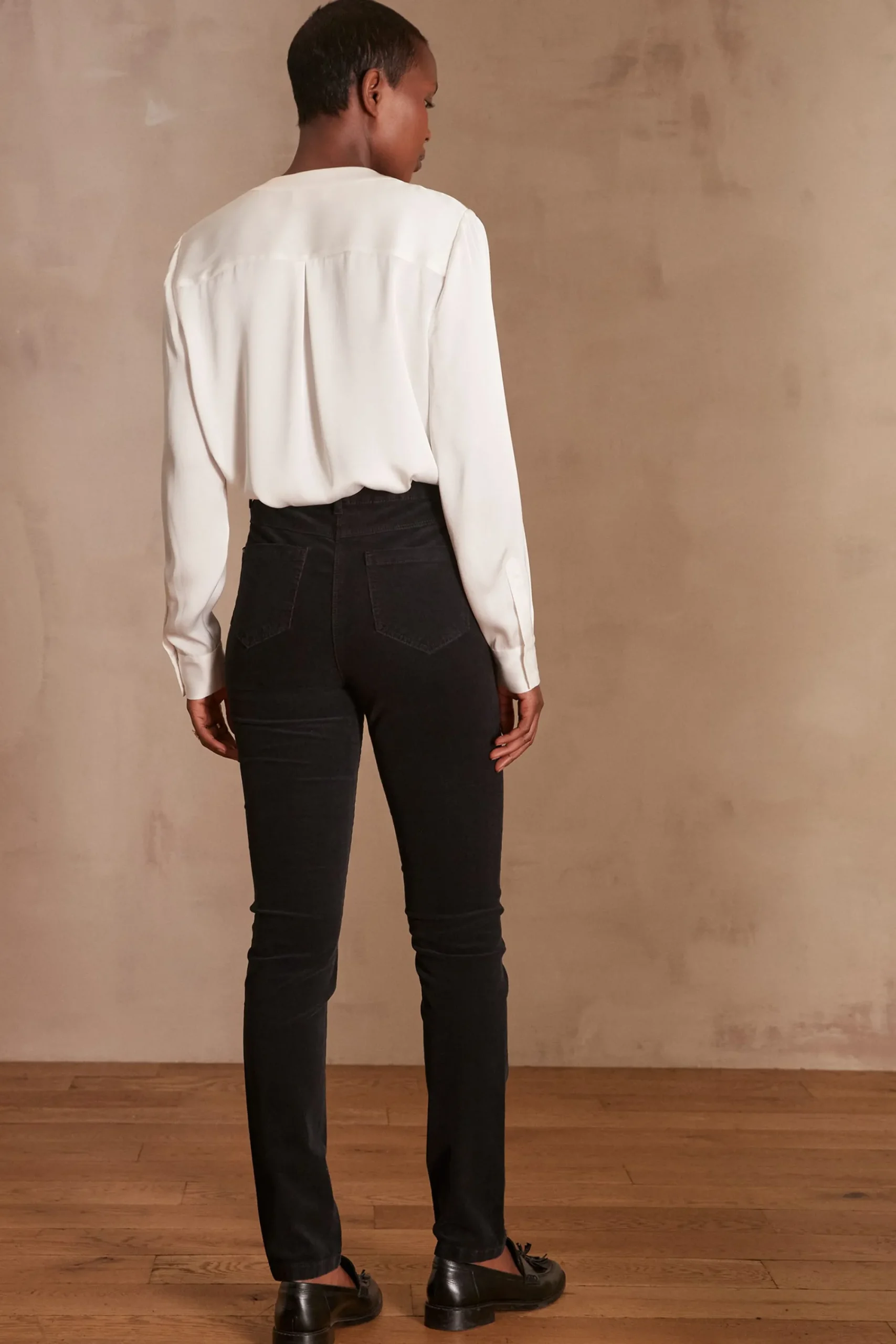 Maison 123 Pantalons Noirs|Pantalons En Velours>Pantalon VANNY NOIR