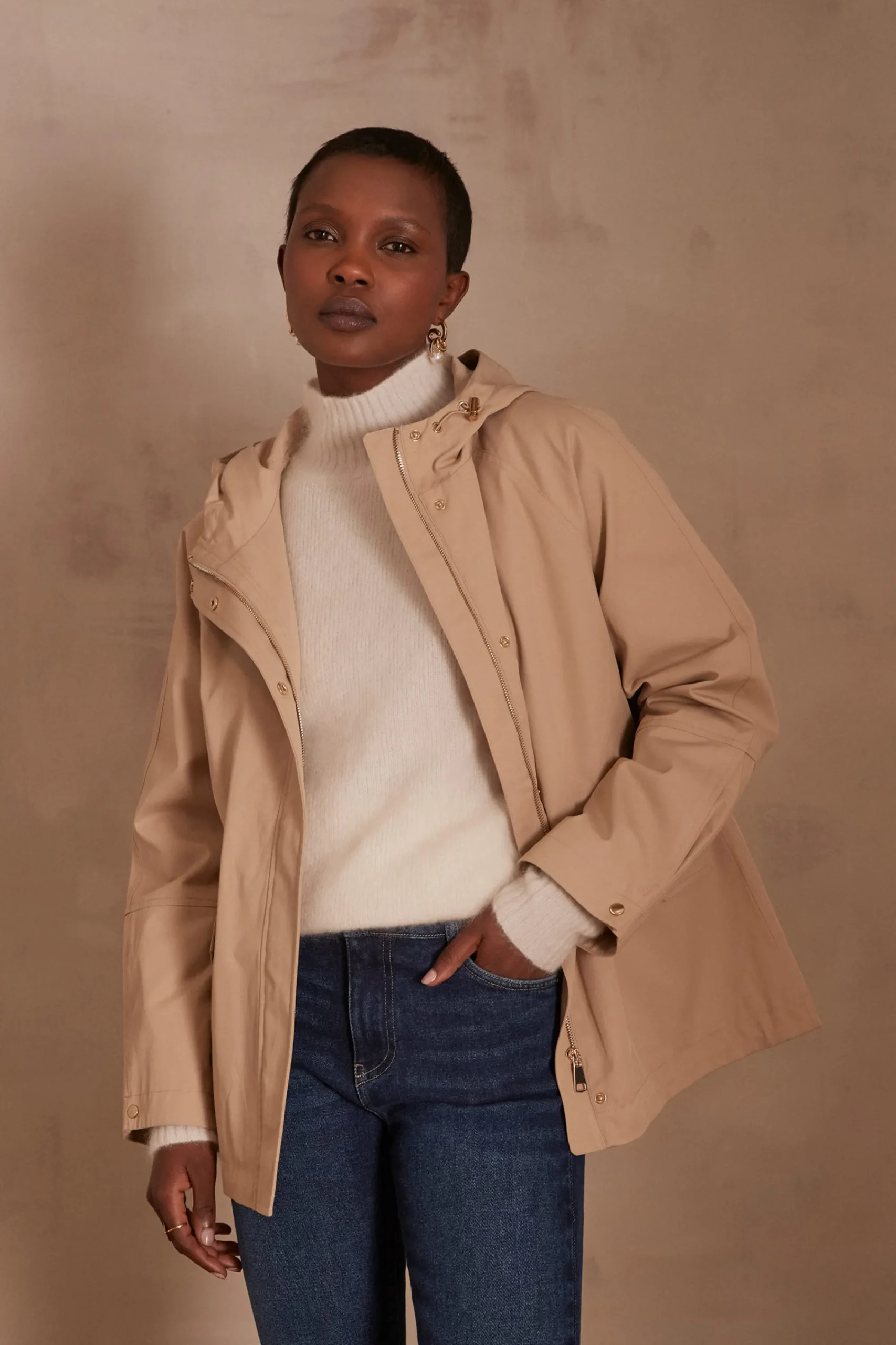 Maison 123 Manteaux Longs|Manteaux Courts>Parka ANNETTE BEIGE