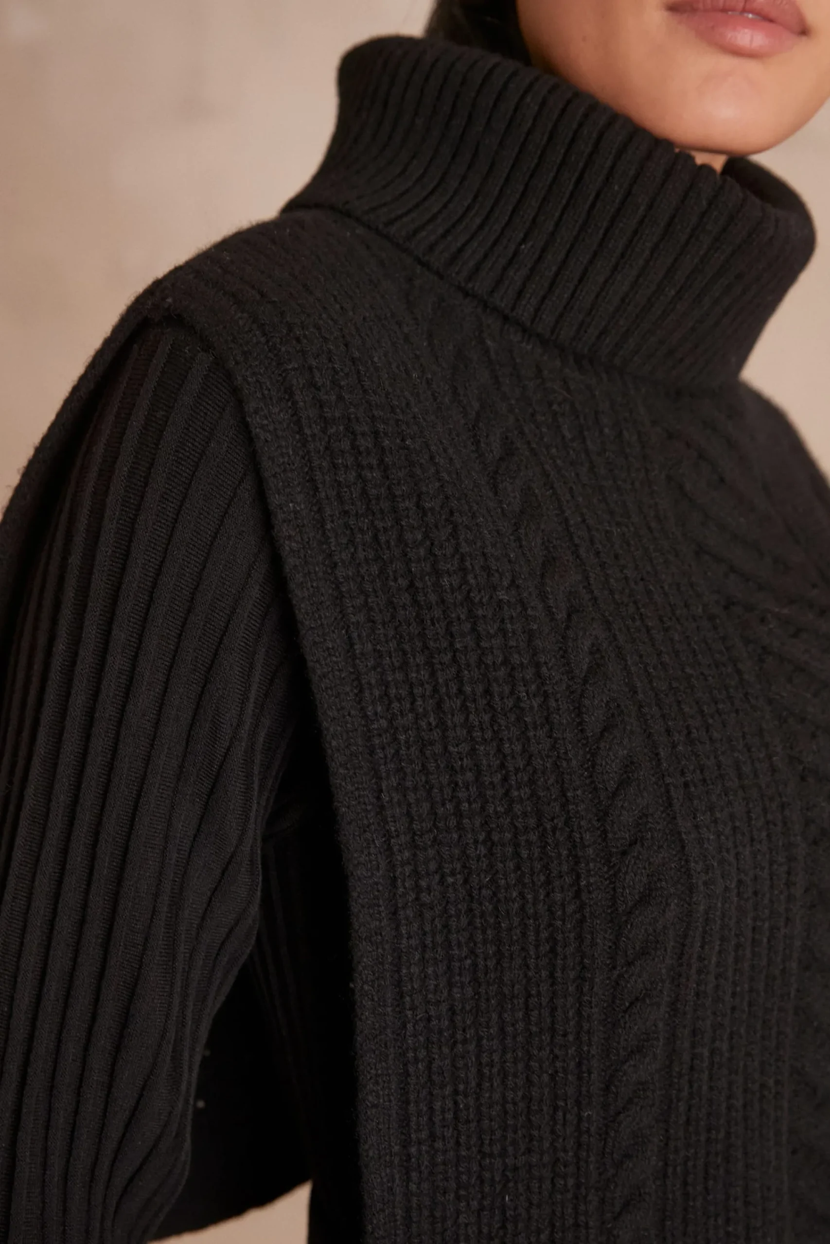 Maison 123 Echarpes|Cols Et Plastrons>Plastron LIAME NOIR