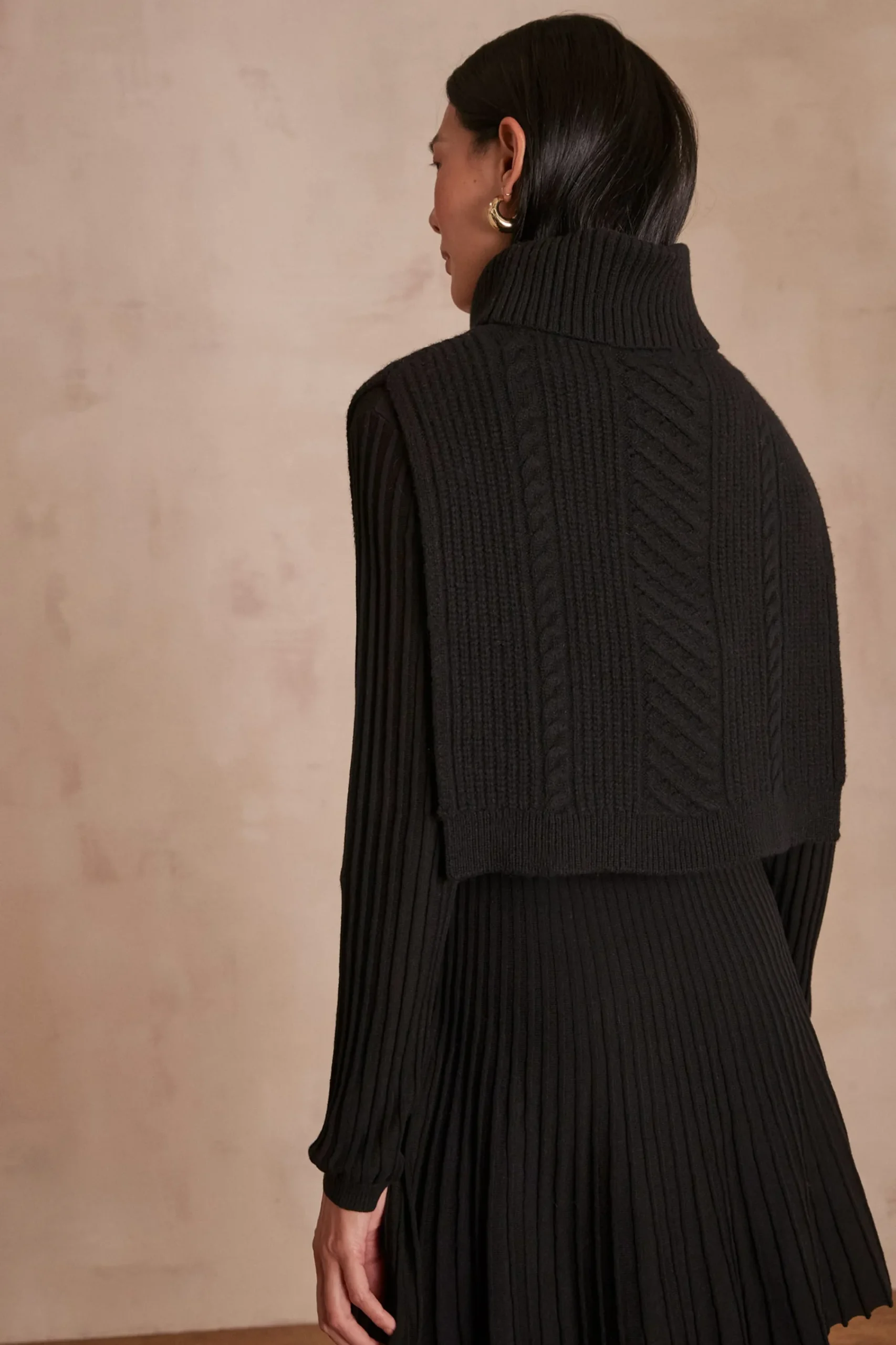 Maison 123 Echarpes|Cols Et Plastrons>Plastron LIAME NOIR