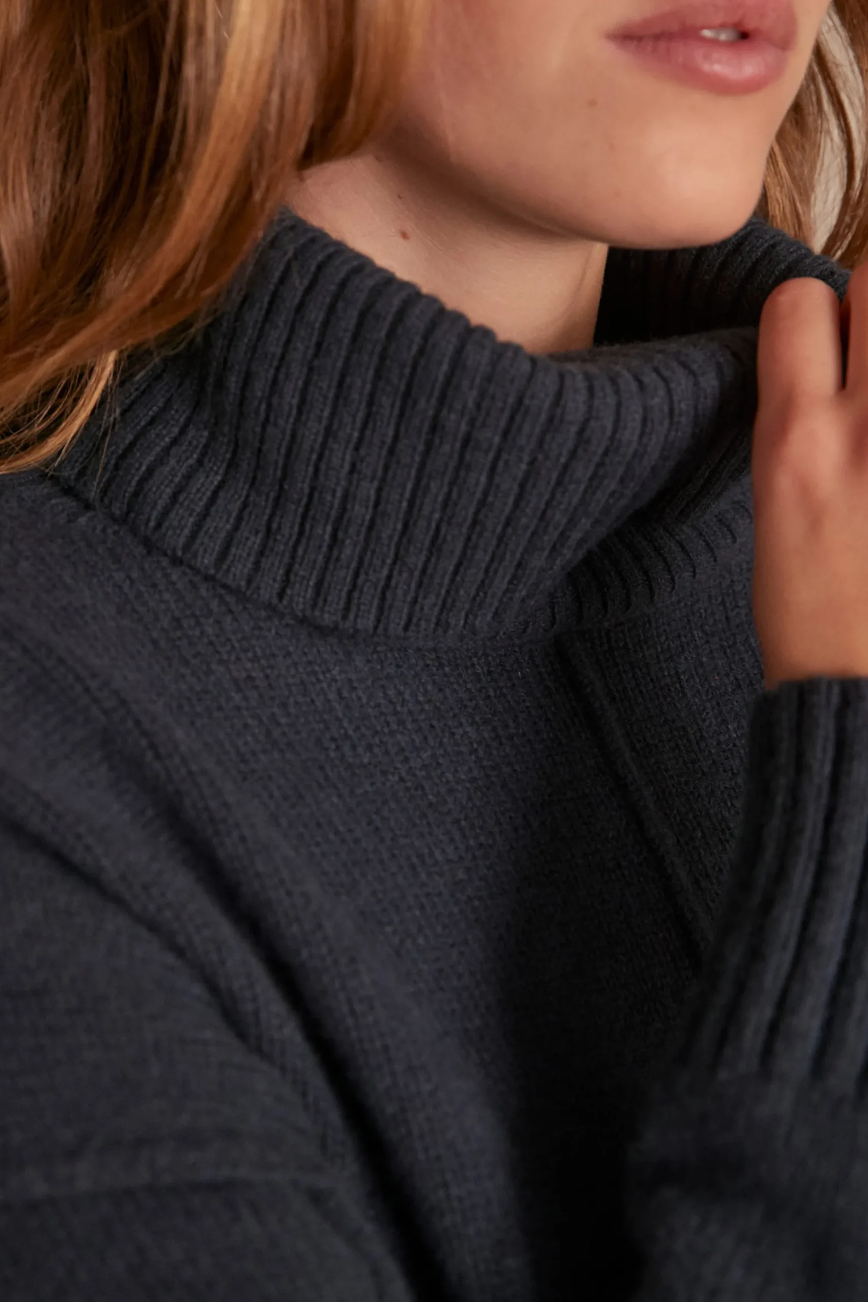 Maison 123 Pulls À Col Roulé>Pull ANDREA CANARD FONCE