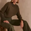 Maison 123 Pulls Col Rond>Pull CLARCK KAKI