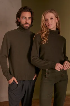 Maison 123 Pulls À Col Roulé|Pulls En Cachemire>Pull col-roulé unisexe SWAN(N) FEUILLE
