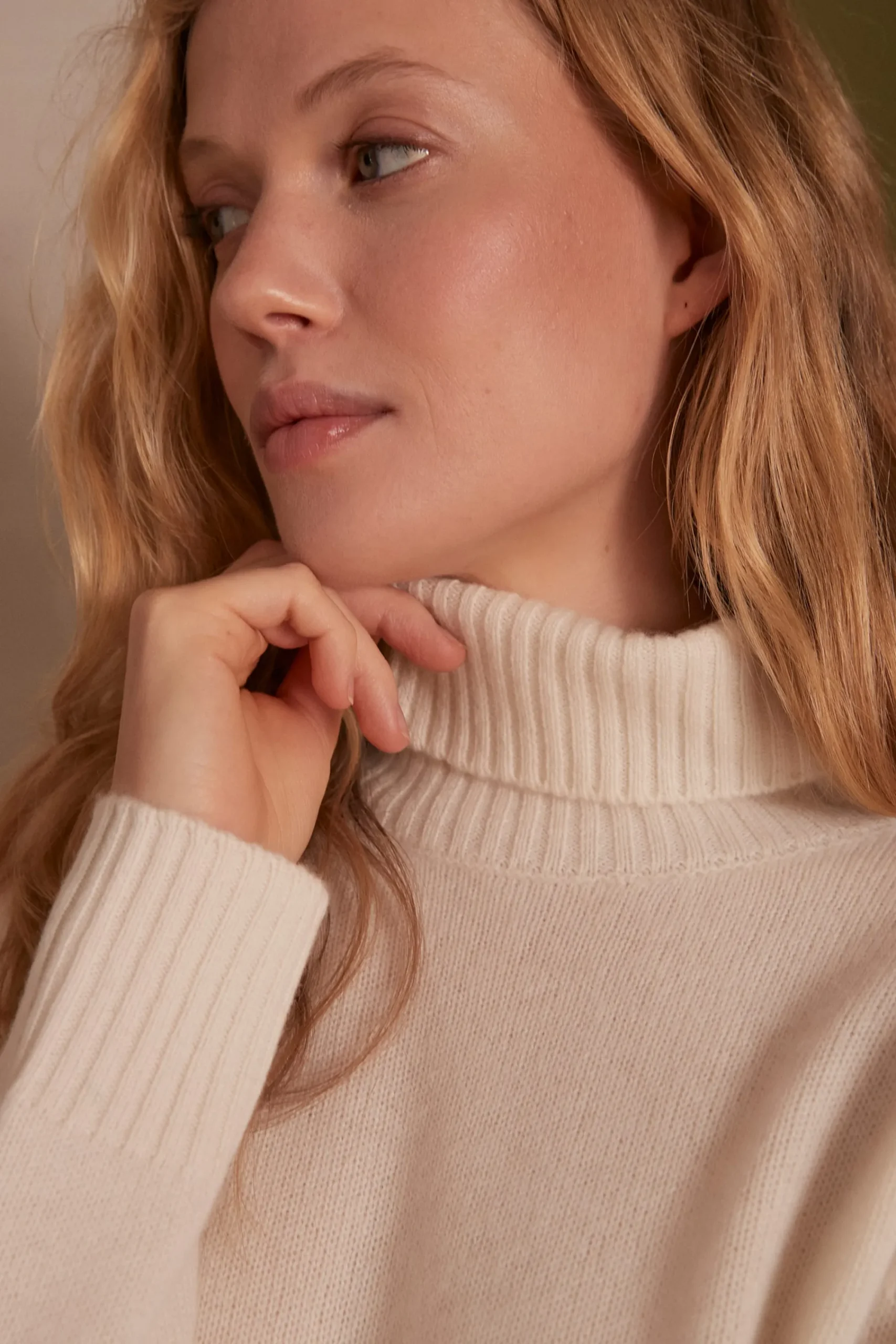 Maison 123 Pulls À Col Roulé|Pulls En Cachemire>Pull col-roulé unisexe SWAN(N) CREME
