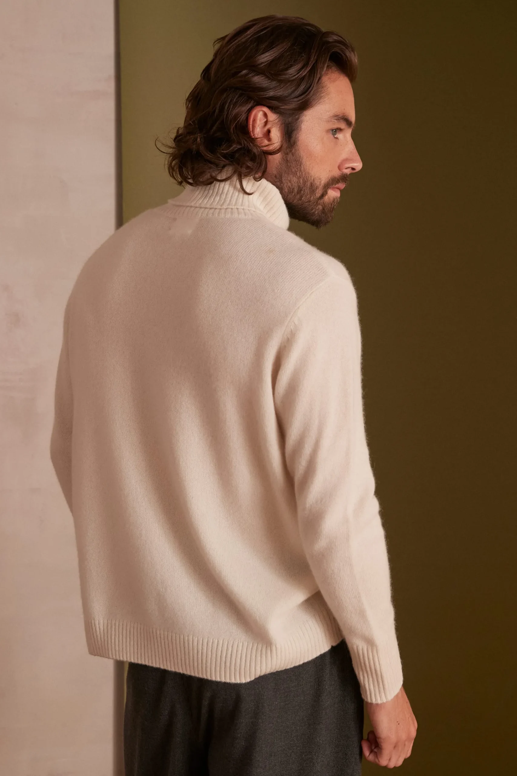 Maison 123 Pulls À Col Roulé|Pulls En Cachemire>Pull col-roulé unisexe SWAN(N) CREME