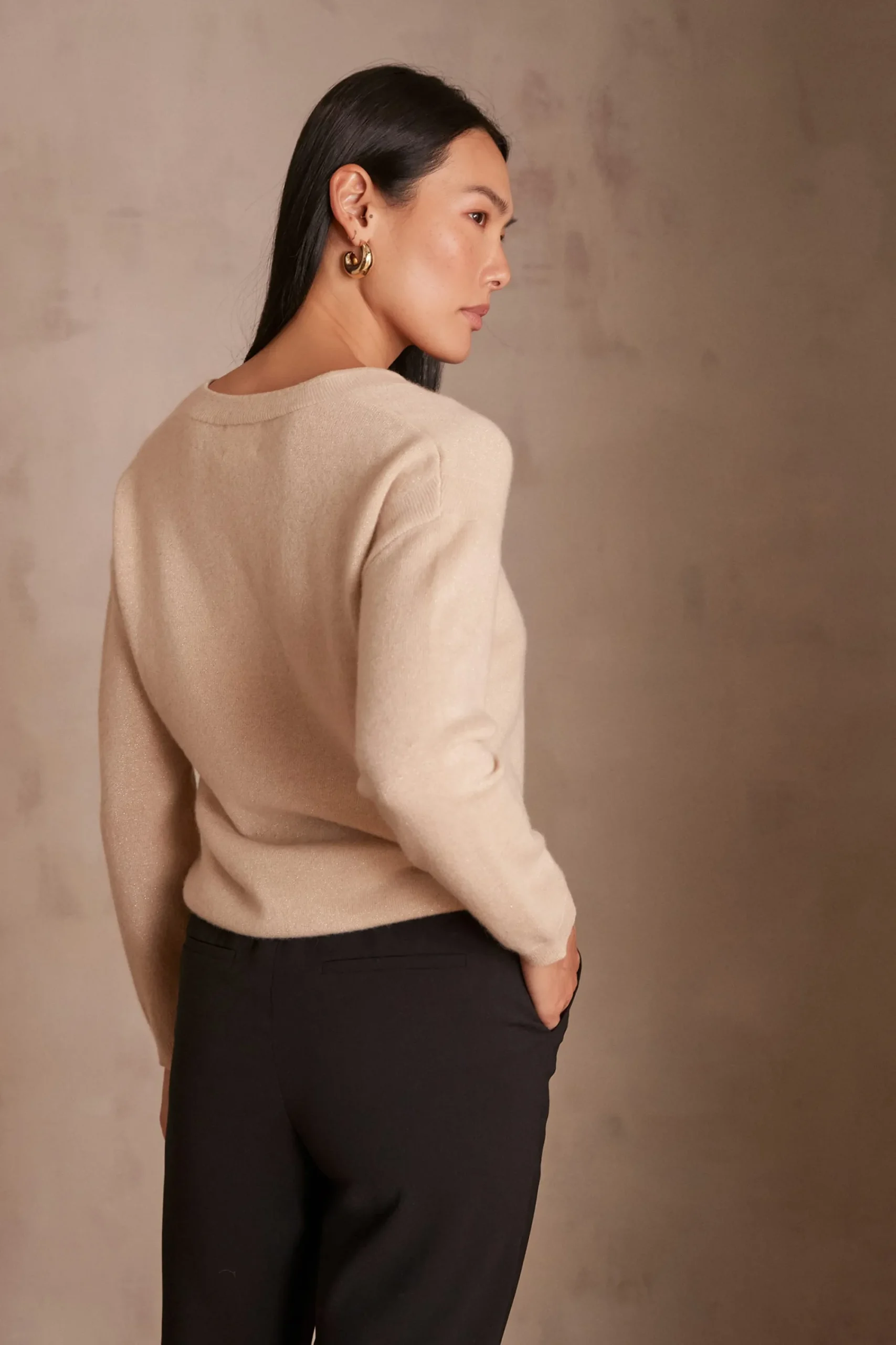 Maison 123 Pulls En Cachemire>Pull en cachemire ADELIE BIS BEIGE