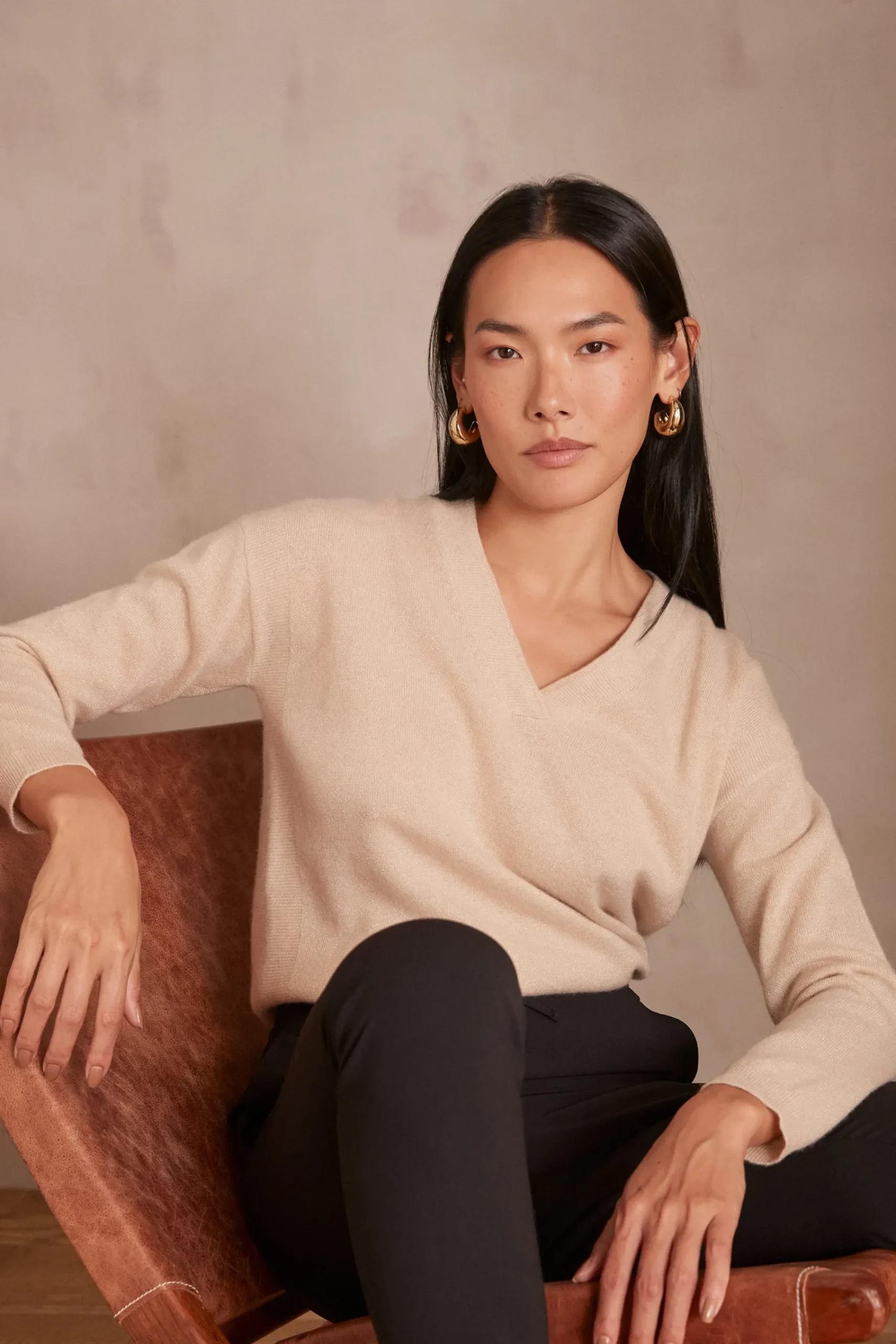 Maison 123 Pulls En Cachemire>Pull en cachemire ADELIE BIS BEIGE