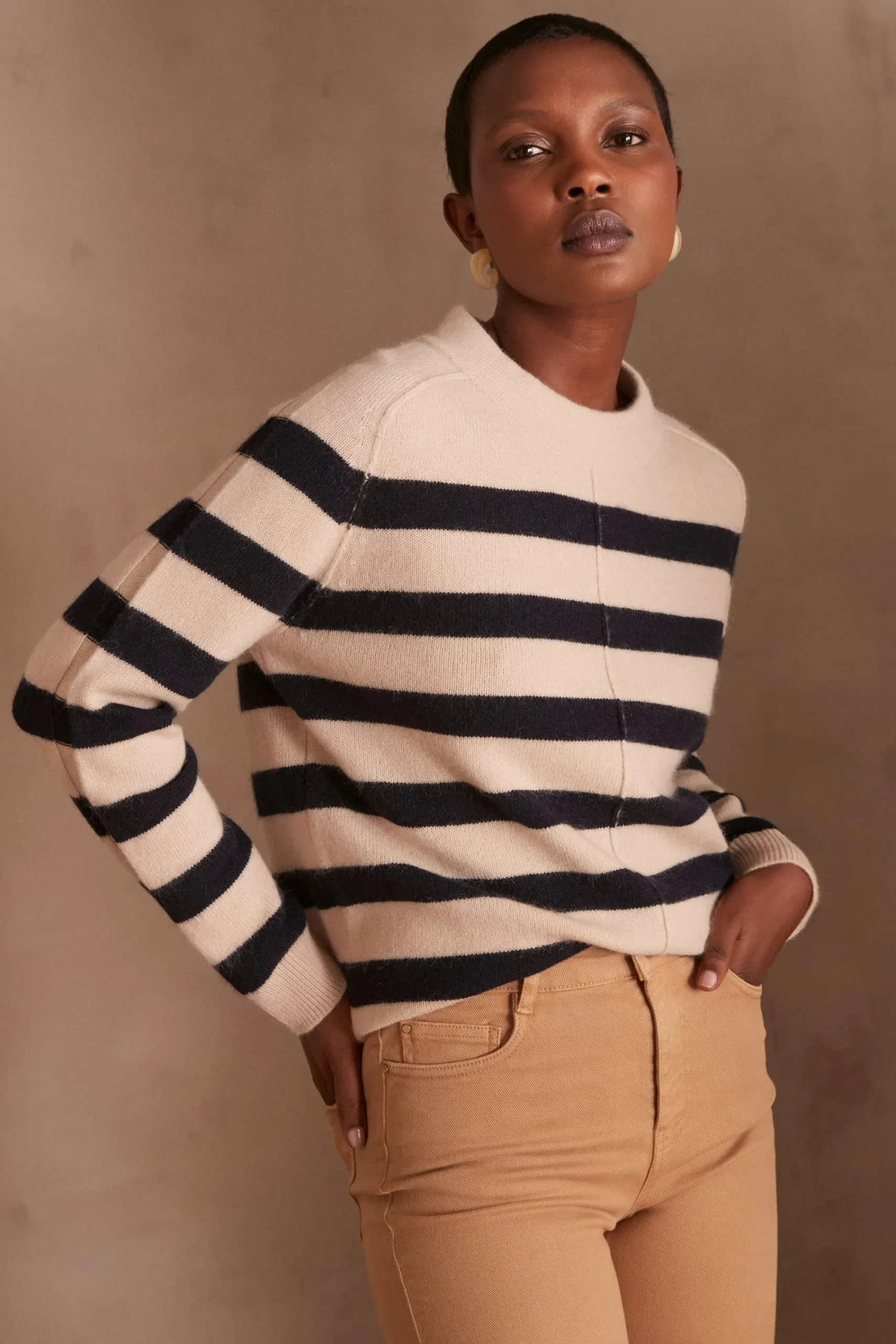 Maison 123 Marinières>Pull marinière CLINTON NATUREL