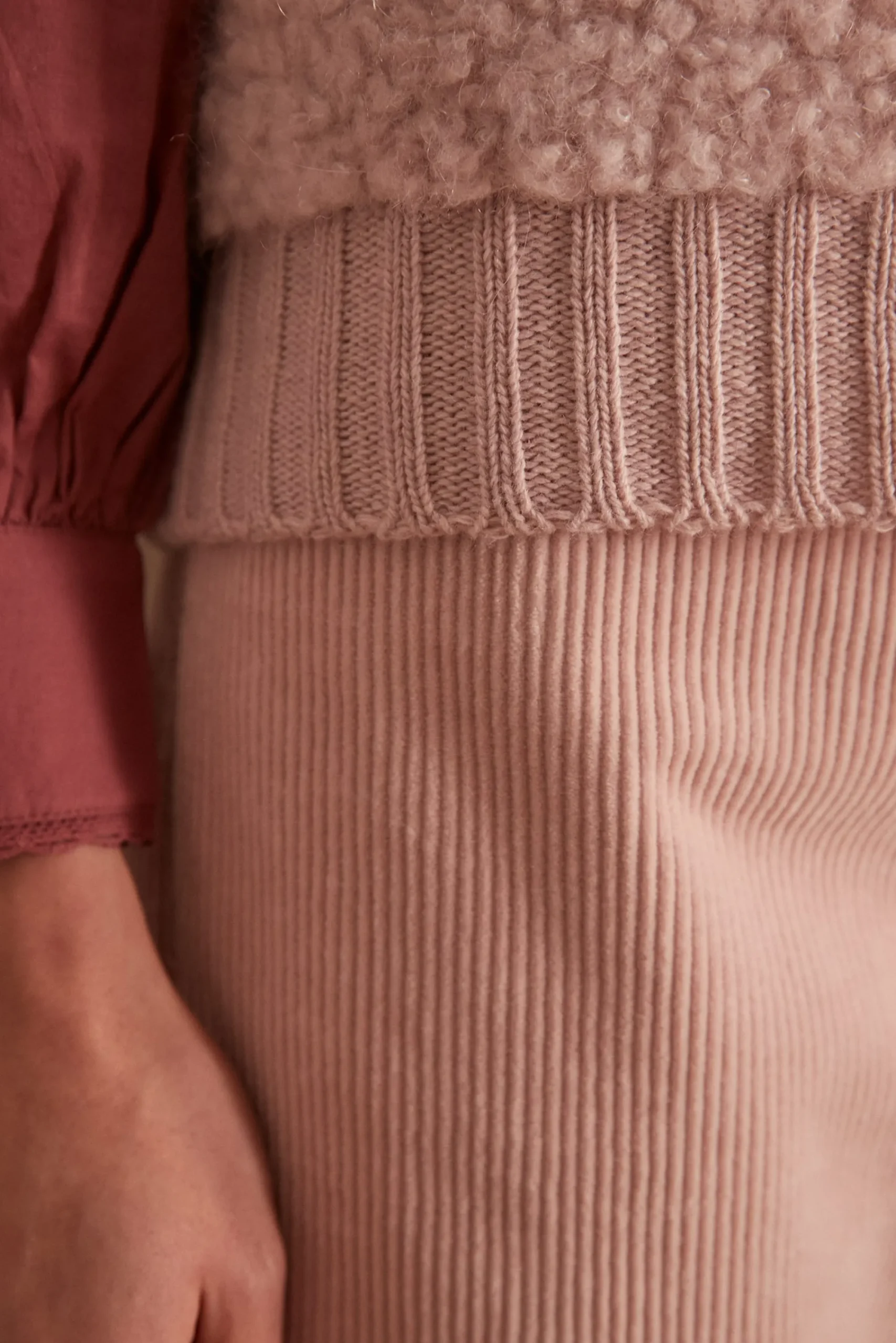 Maison 123 Pulls Col Rond|Pulls Sans Manches>Pull sans manches STELLA MAUVE PALE
