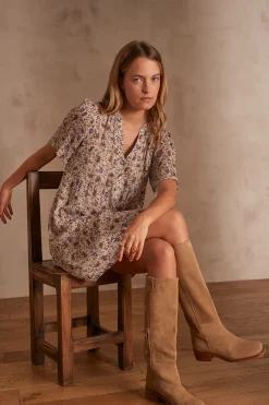 Maison 123 Robes Courtes|Robes Imprimées>Robe ALBANE NATUREL
