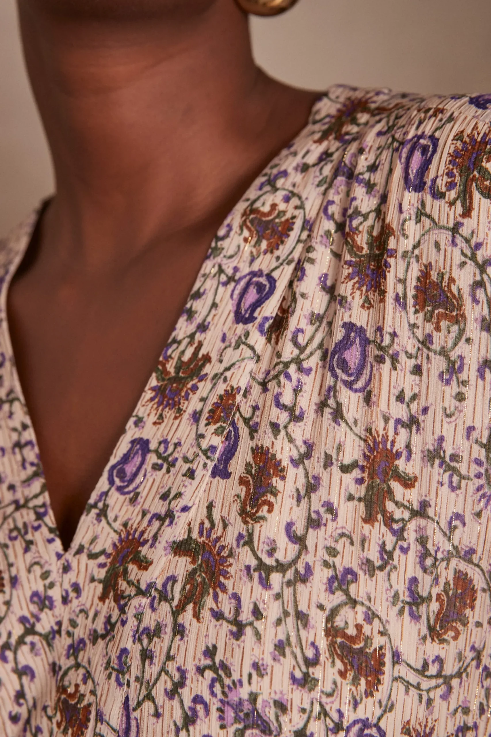 Maison 123 Robes Longues|Robes Imprimées>Robe ALBINA NATUREL