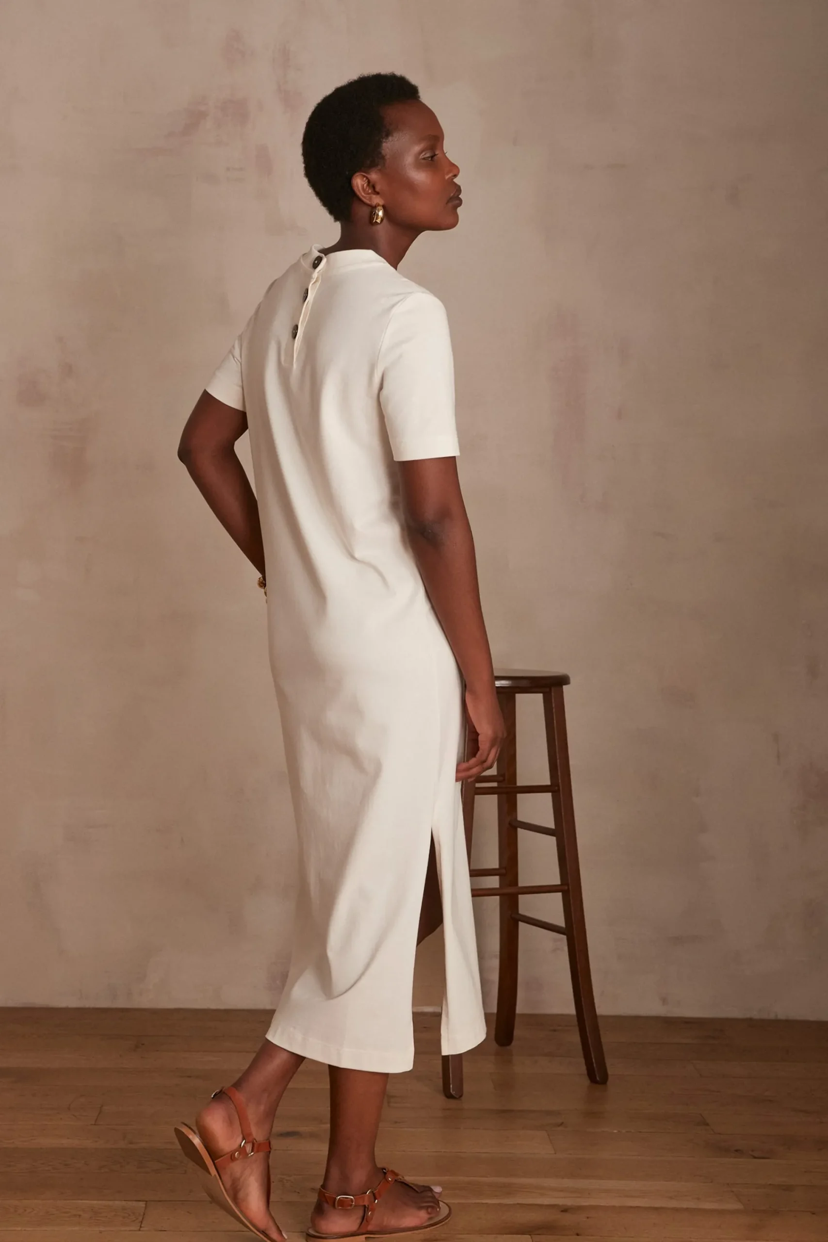Maison 123 Robes En Maille|Robes Longues>Robe AXEL Produit labellisé We Care mettant en avant l'utilisation de matières plus responsables et la valorisation de la production locale CREME