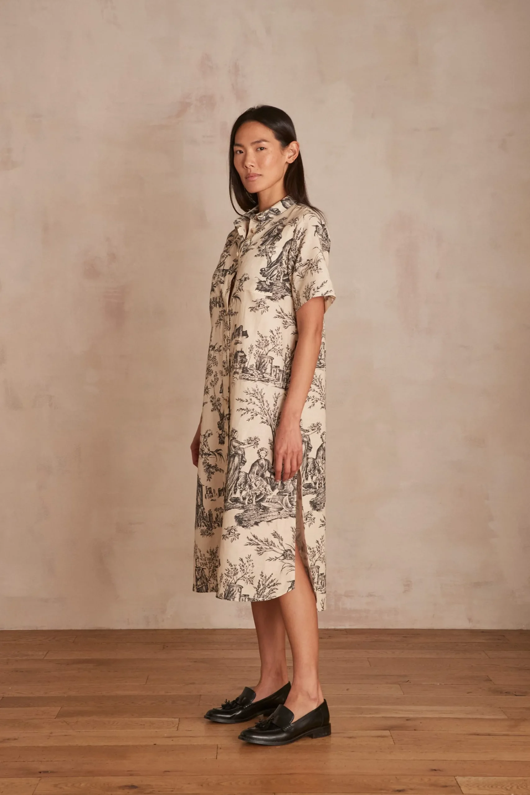 Maison 123 Robes Longues|Robes Imprimées>Robe chemise Maxine CREME
