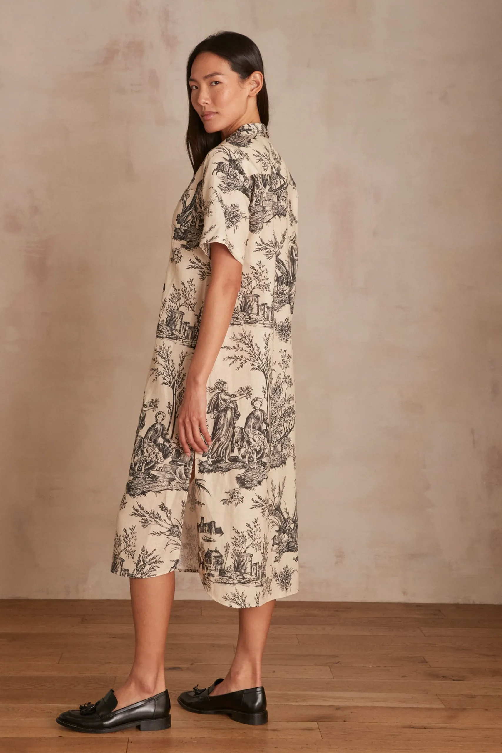 Maison 123 Robes Longues|Robes Imprimées>Robe chemise Maxine CREME