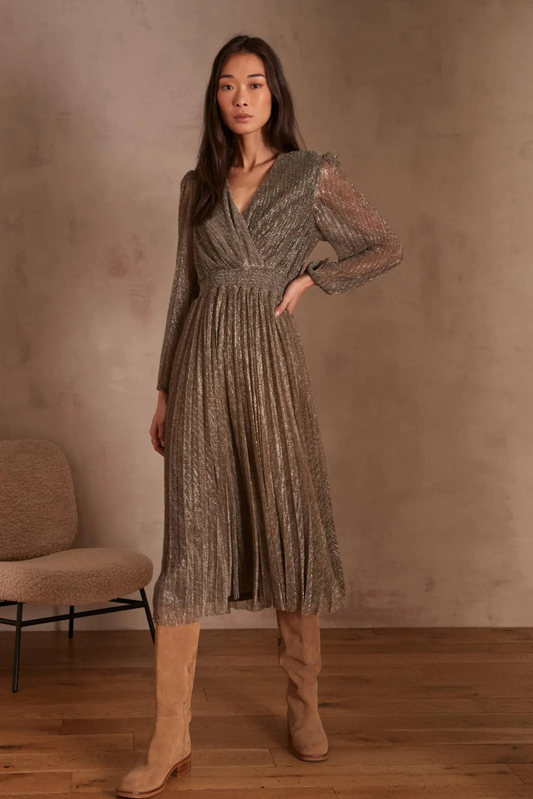 Maison 123 Robes Longues|Robes De Soirée>Robe HELGA OR