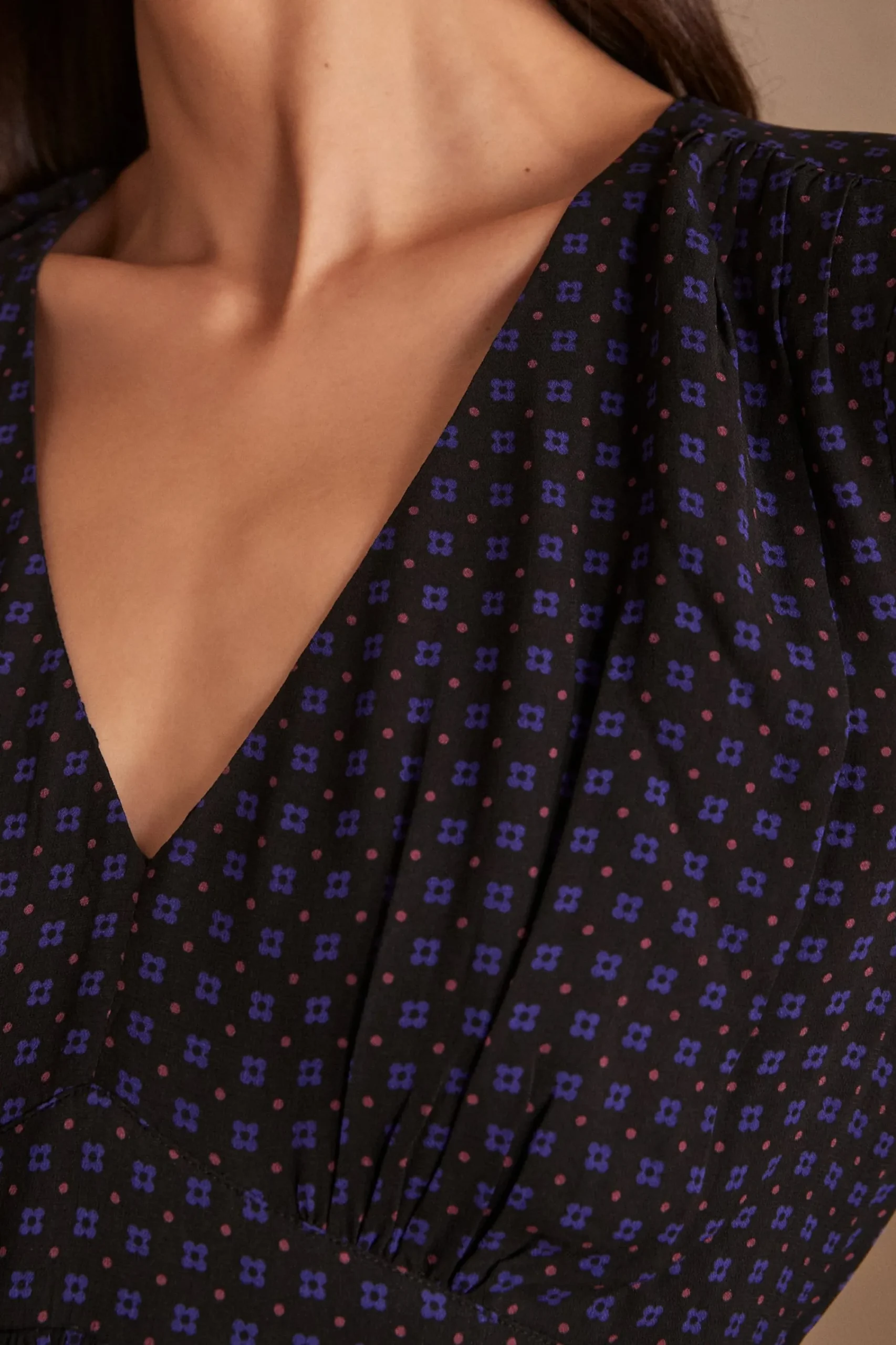 Maison 123 Robes Longues|Robes Imprimées>Robe LAURIANE MARINE