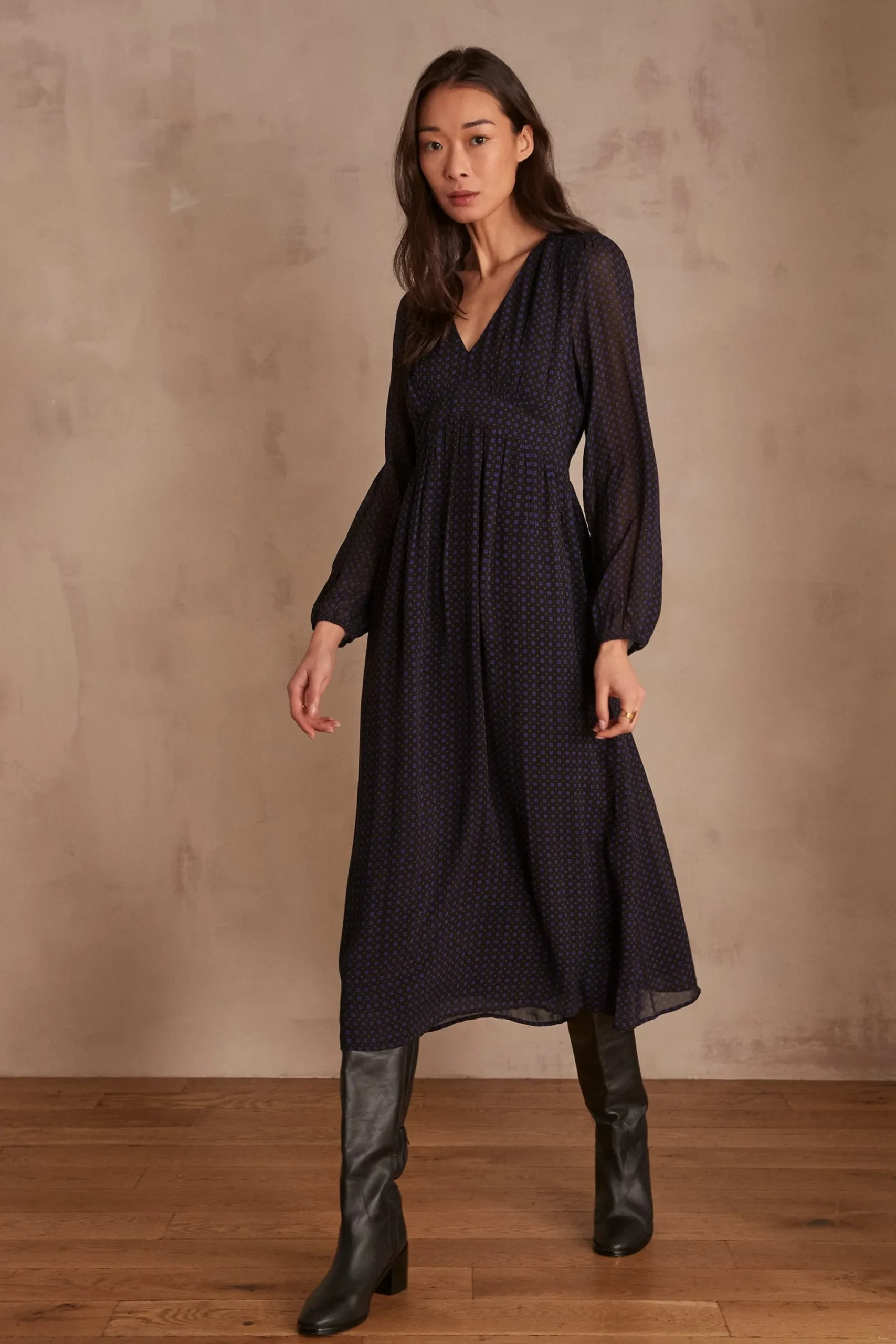 Maison 123 Robes Longues|Robes Imprimées>Robe LAURIANE MARINE