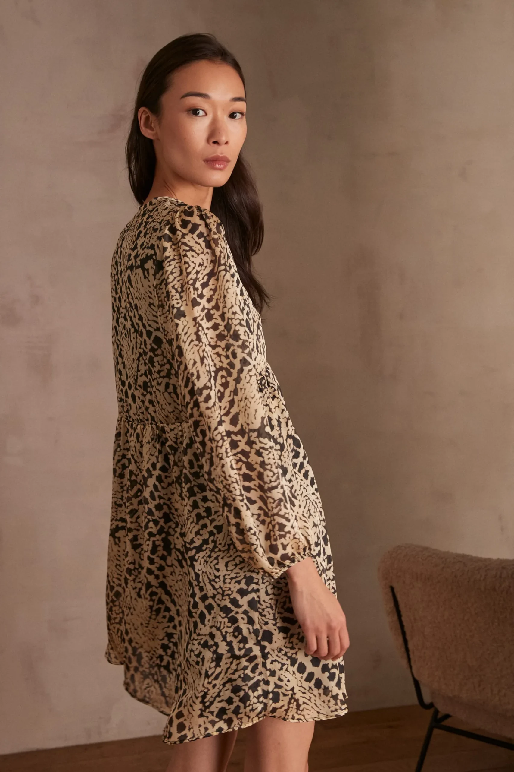 Maison 123 Robes Courtes|Robes Imprimées>Robe LILANA CREME