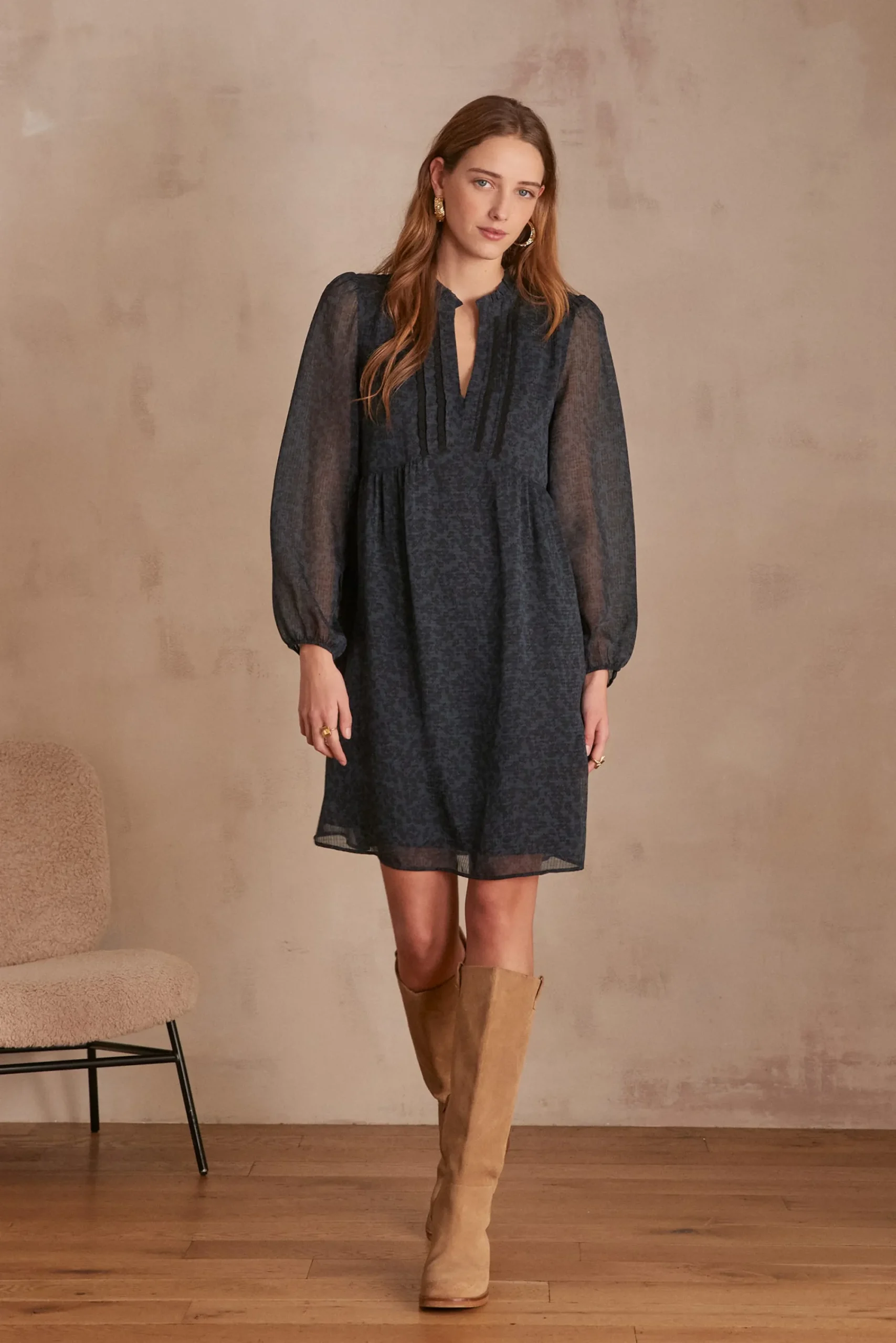 Maison 123 Robes Courtes|Robes Imprimées>Robe LYNE ENCRE