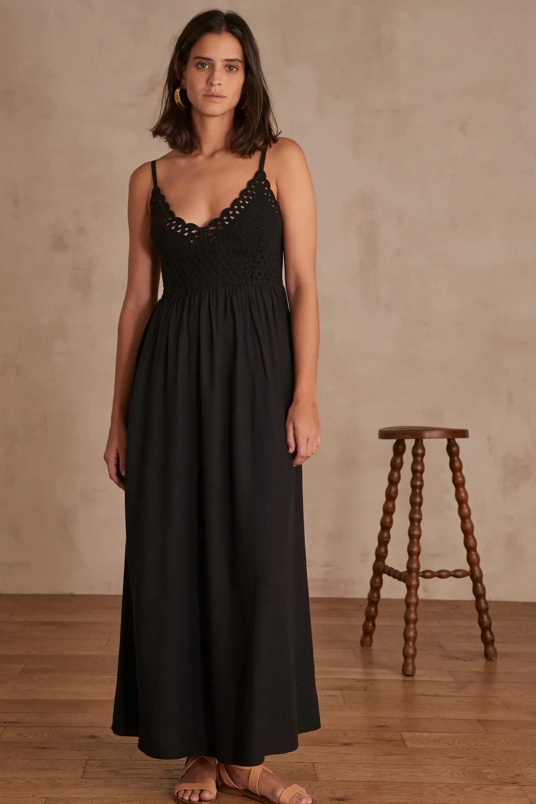 Maison 123 Robes Longues|Robes Noires>ROBE MAELINE NOIR