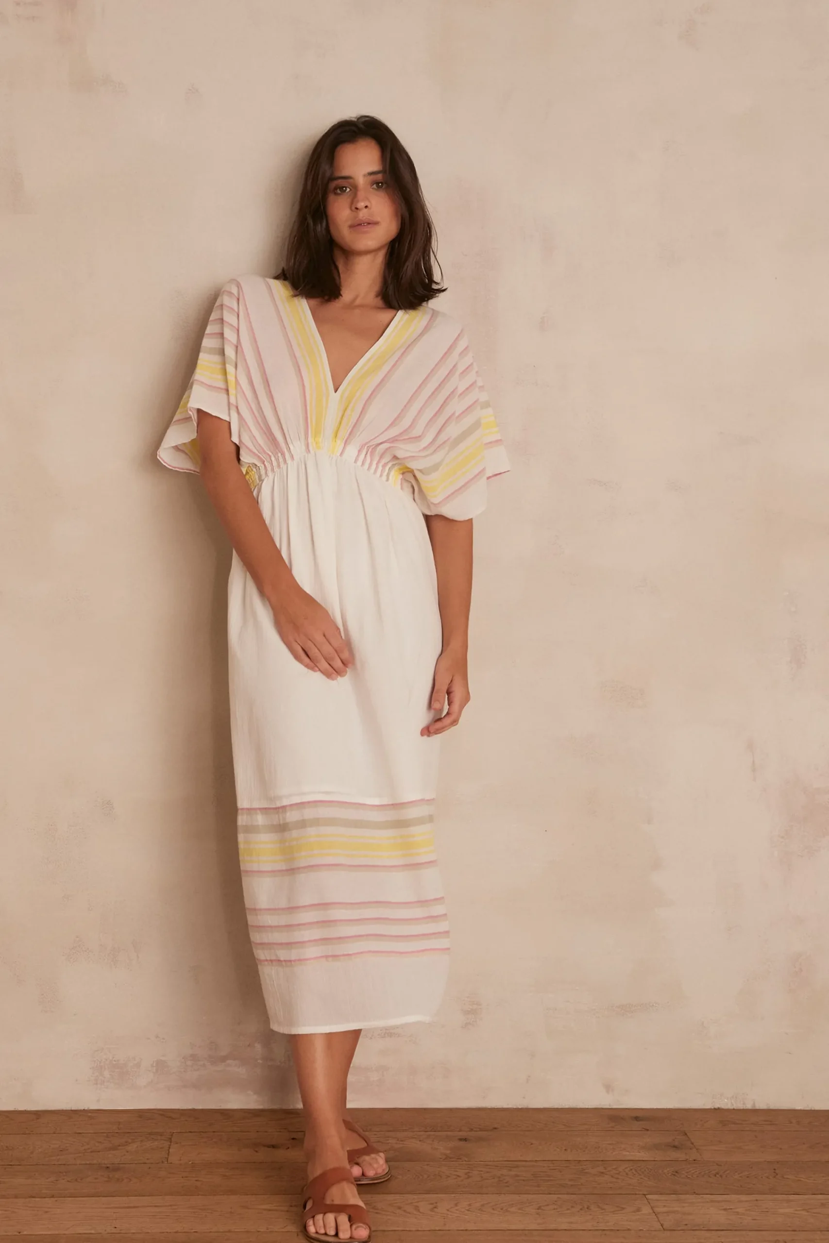 Maison 123 Robes Longues|Robes Imprimées>ROBE MAIA IVOIRE