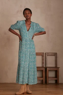 Maison 123 Robes Longues|Robes Imprimées>Robe Manale TURQUOISE